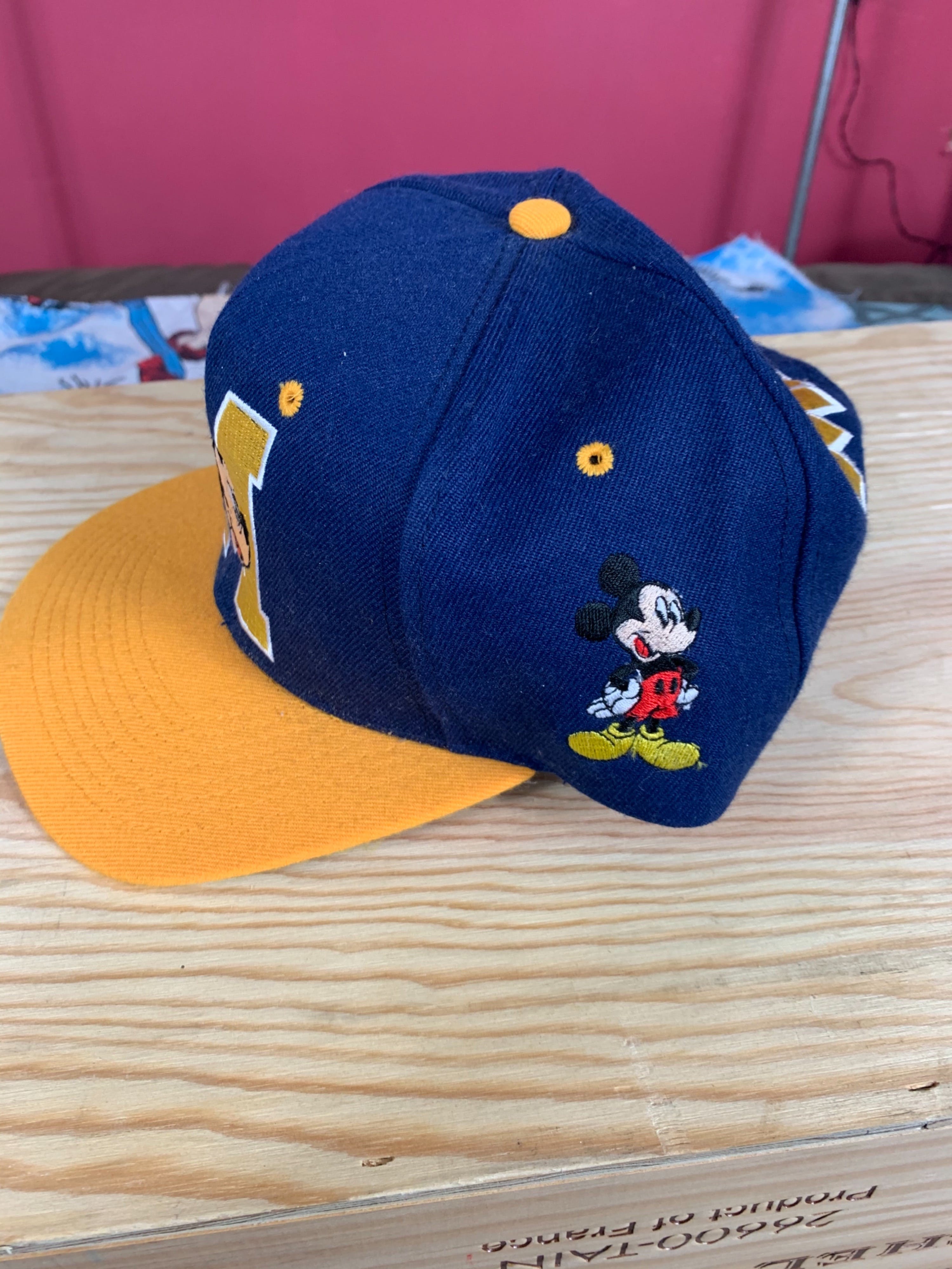 Vintage 90's Mickey Mouse Spell Out Snapback Hat by Mickey Unlimited ...