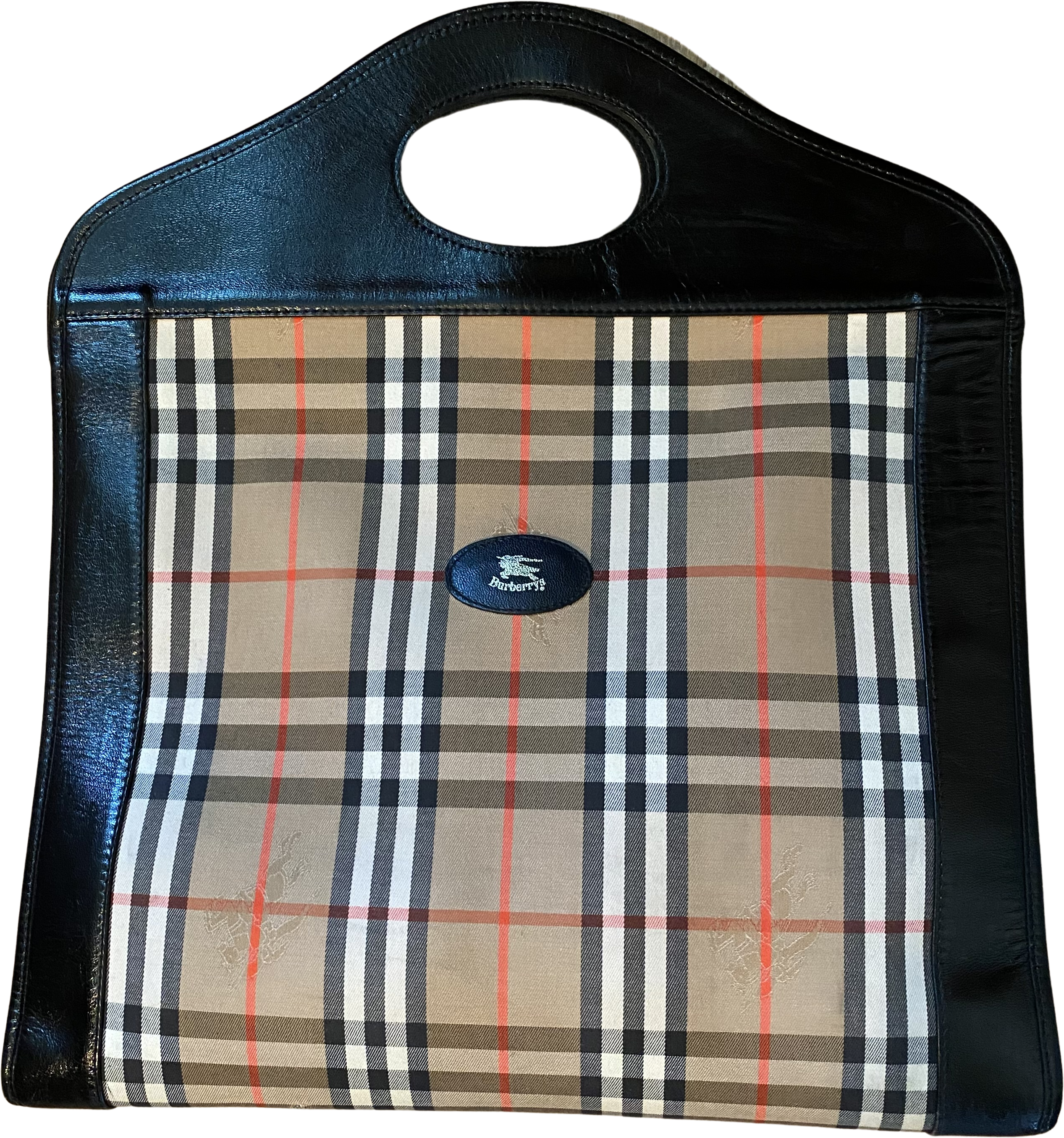 80s/90s Tartan Plaid Vintage Burberry's Top Handle Bag By Burberry