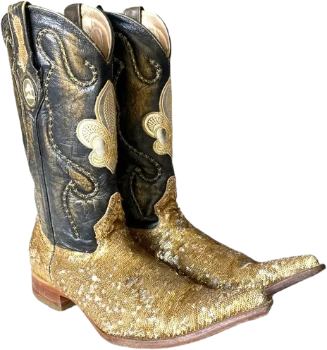 Mens gold 2025 cowboy boots