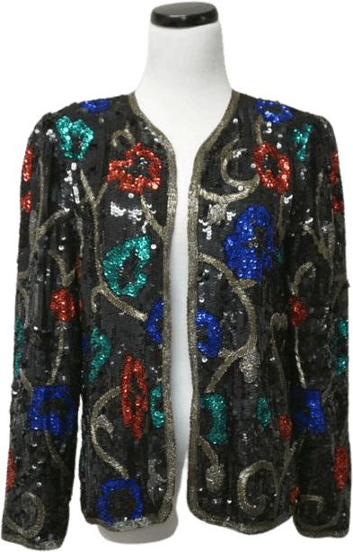 Vintage 80's Silk Evening Sequined Jacket by Scala | Shop THRILLING