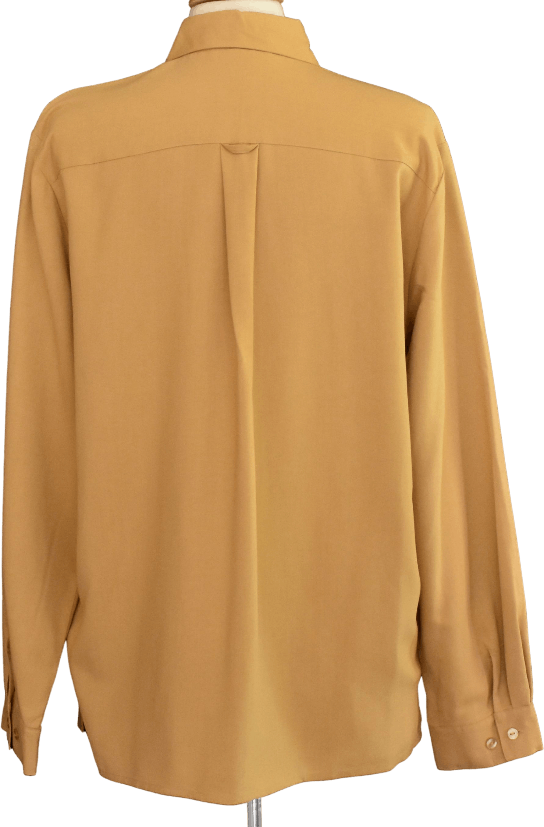 Vintage 90's Mustard Yellow Minimal Silk Blouse by Anna And Frank ...