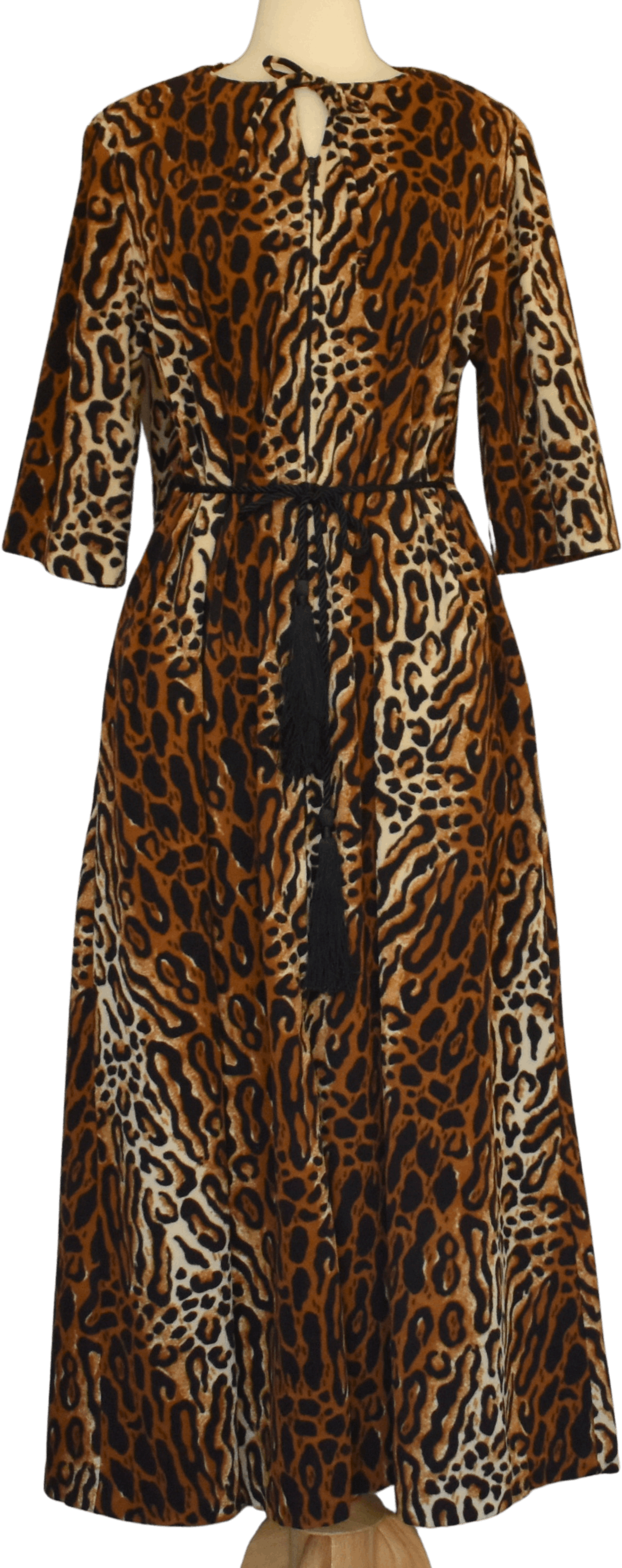 Vintage 70’s Leopard Print Zip Front Velour Robe, Loungewear, Kaftan ...