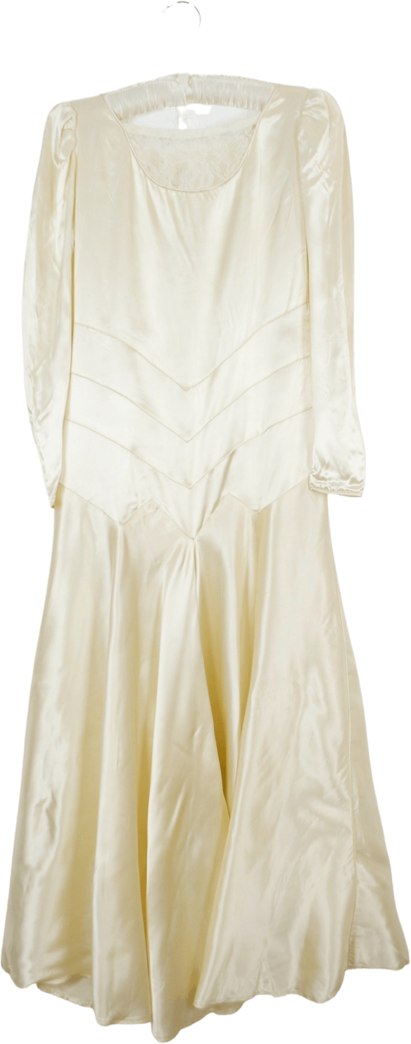 Sarin Flapper Vintage 20's Ivory Satin Flapper Style Wedding Dress | Shop THRILLING