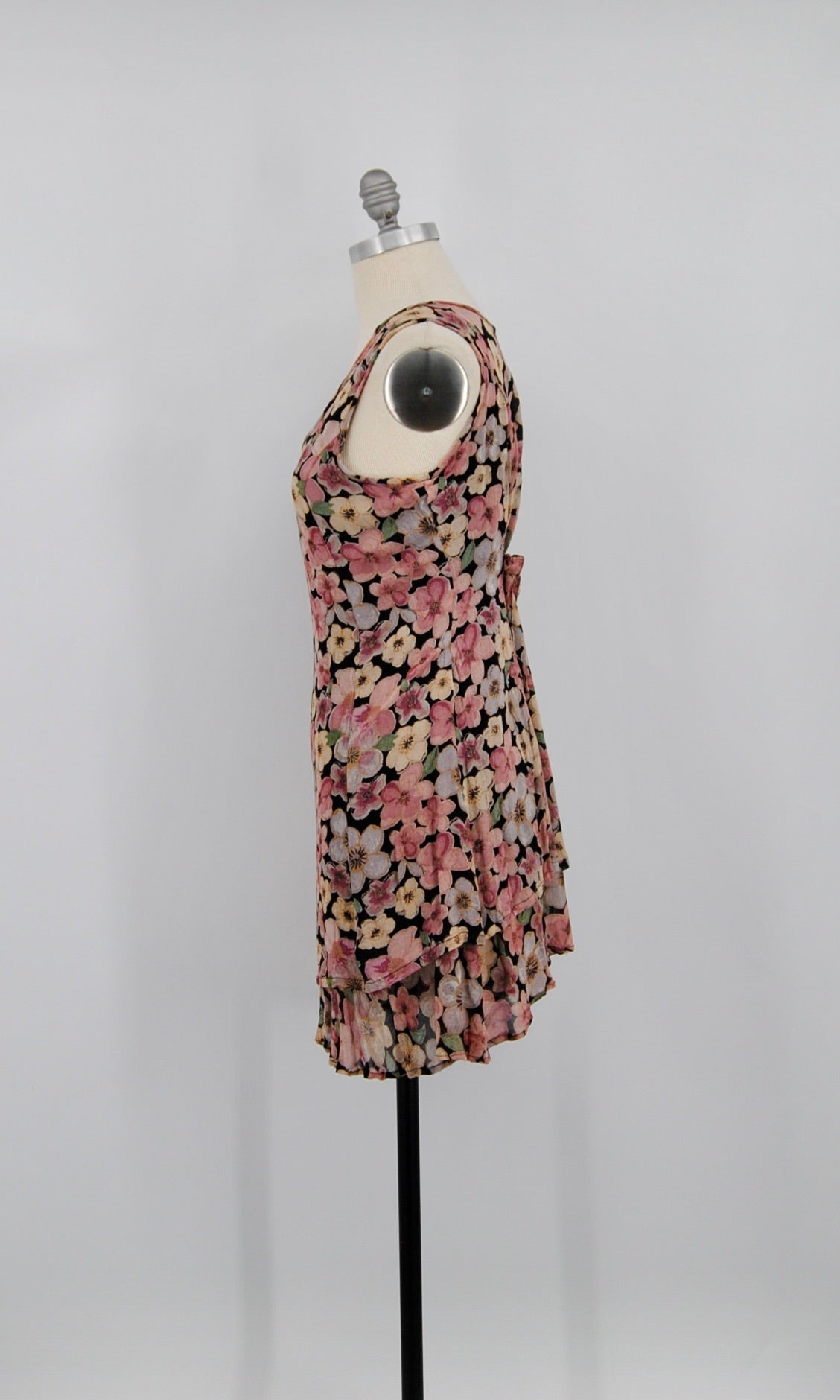 Scre Threads Vintage 90s Black And Pink Floral Dress By Sacred Threads | Shop THRILLING