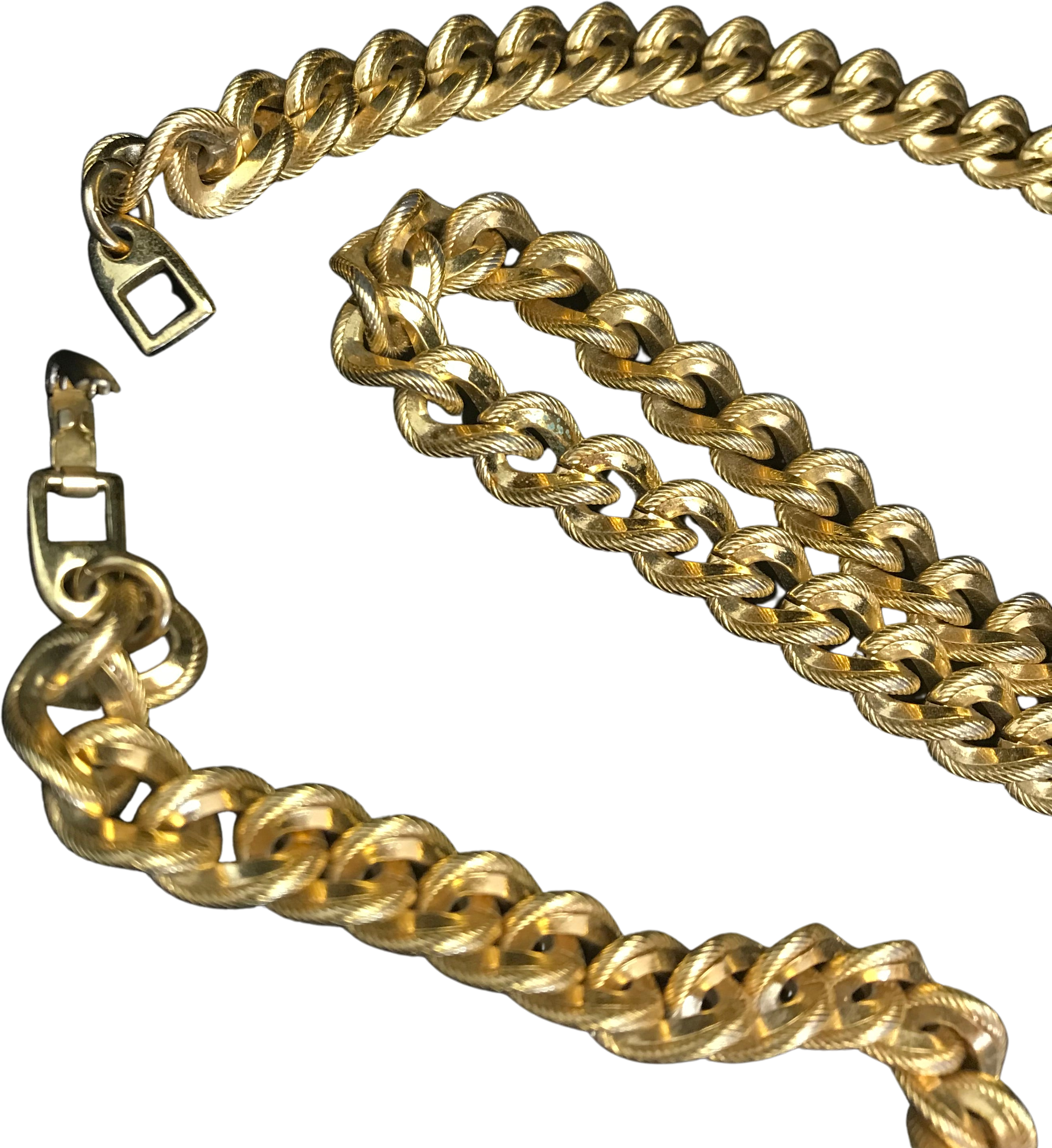 Vintage 50s Napier Gold Plated Heavy Thick Chain Necklace 28