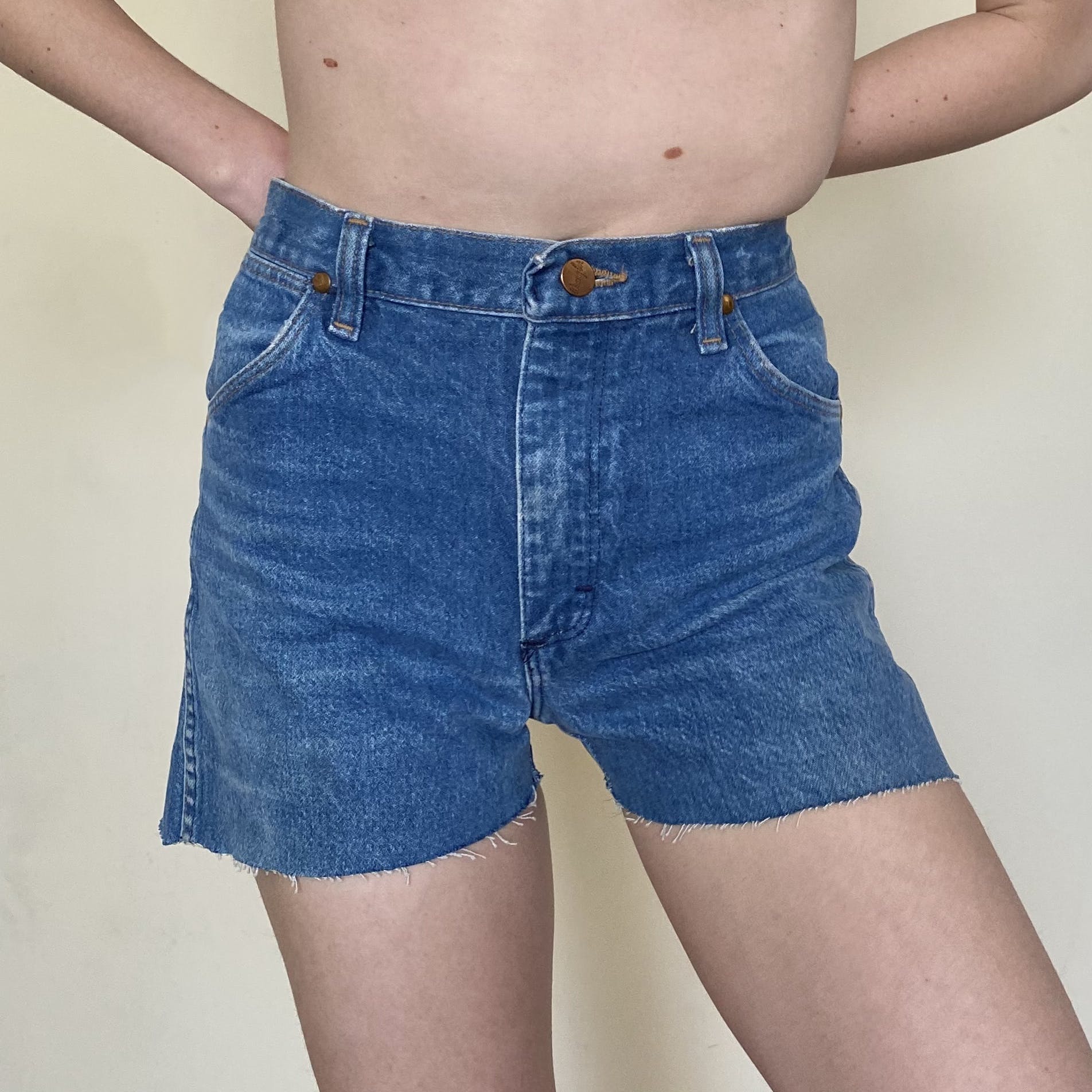 Vintage 70’s/80’s Black Label Cutoff Denim Shorts by Wrangler | Shop ...