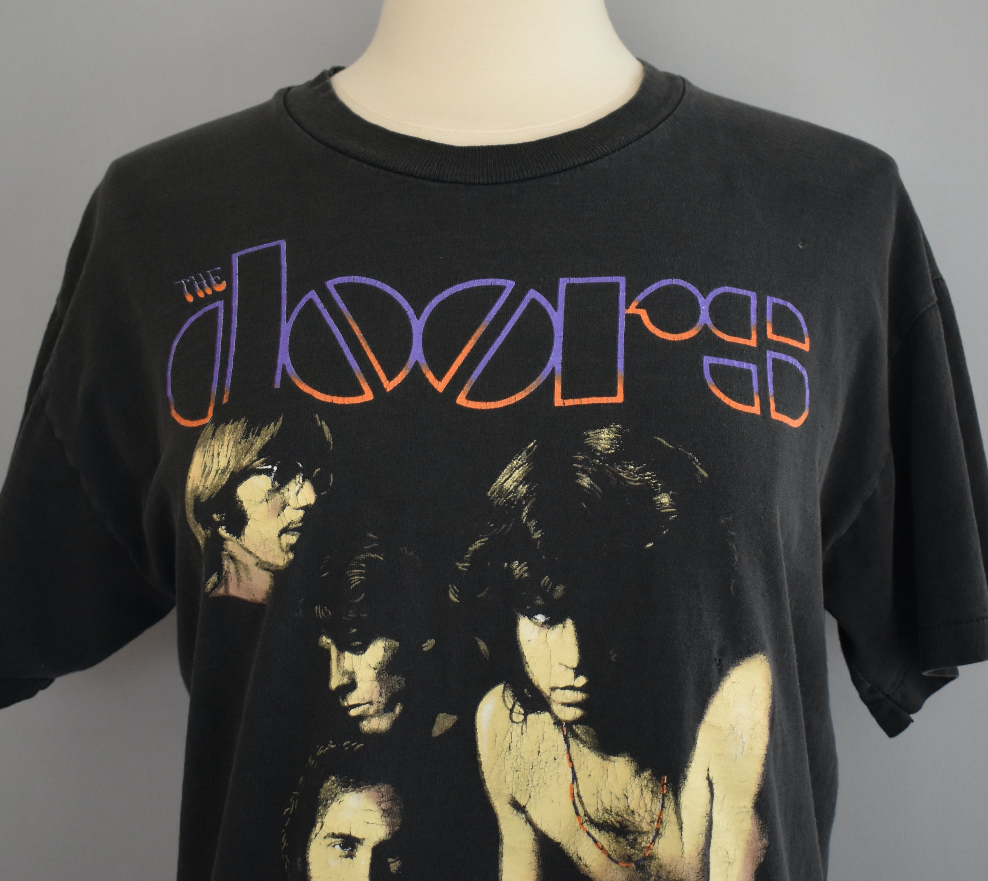 Vintage 90's The Doors Distressed Rock Band Tee by Hanes | Shop THRILLING