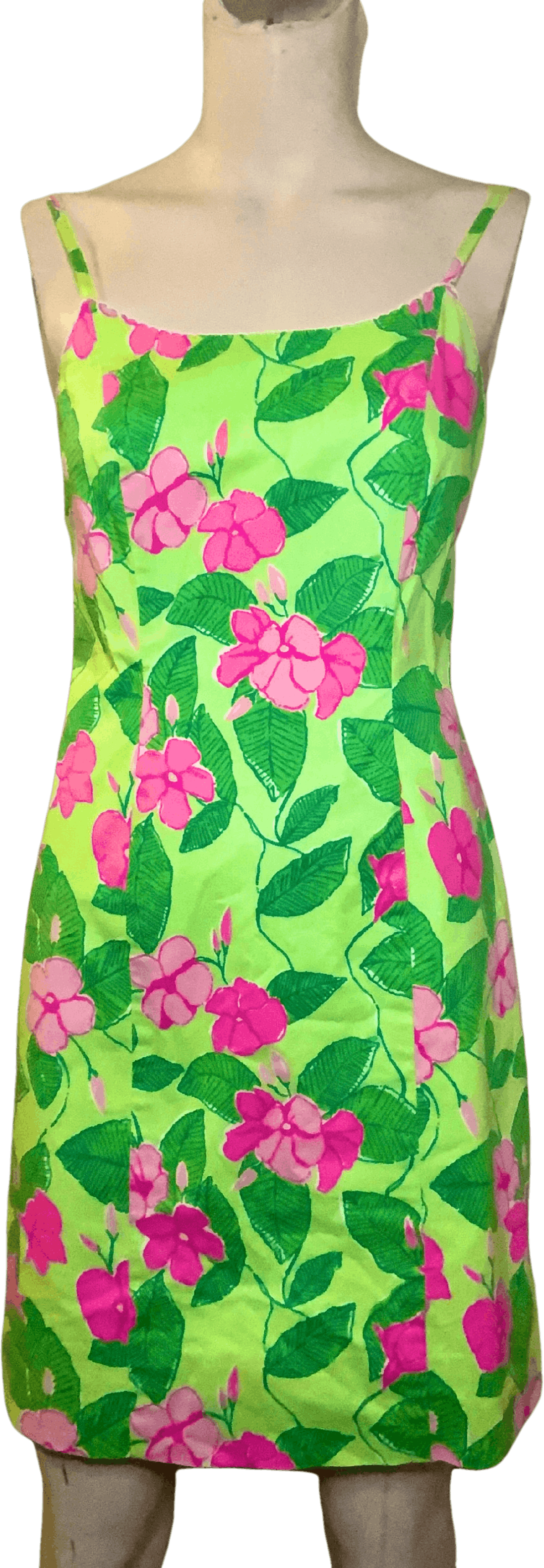 Vintage Lilly Pulitzer Neon Floral 00’s Summer Dress Sz 2