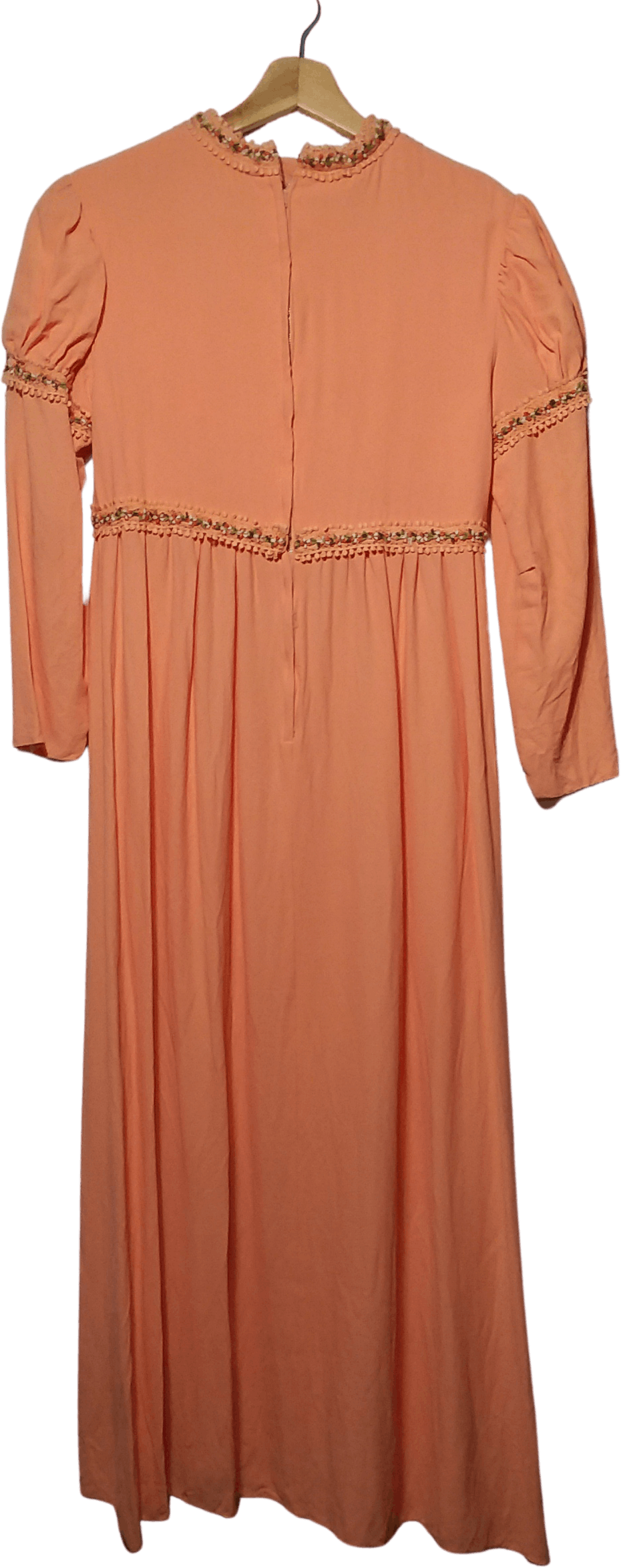 Vintage 70's Romantic Coral Dress Shop THRILLING