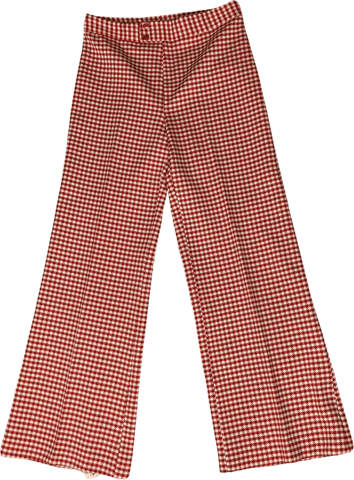 Vintage 70’s Red White Houndstooth Wide Leg Pants | Shop THRILLING