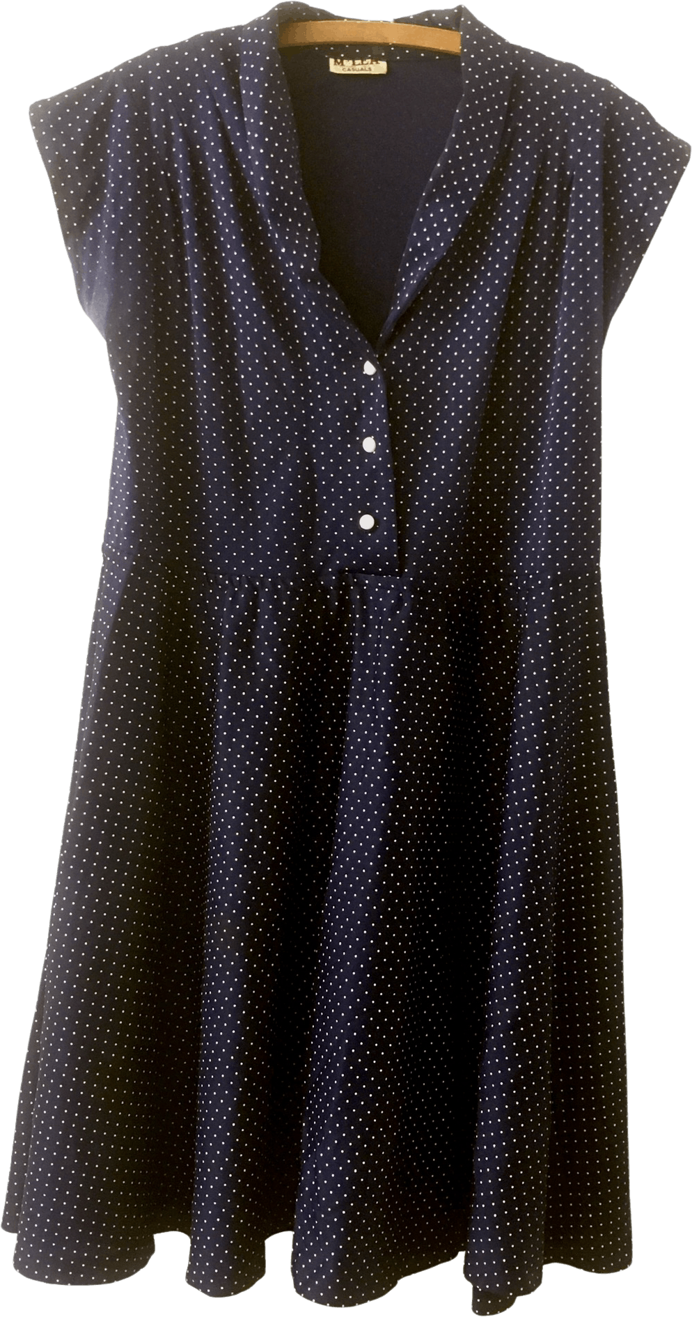 Vintage Fit and Flare Navy and White Polka Dot Perfection | Shop THRILLING