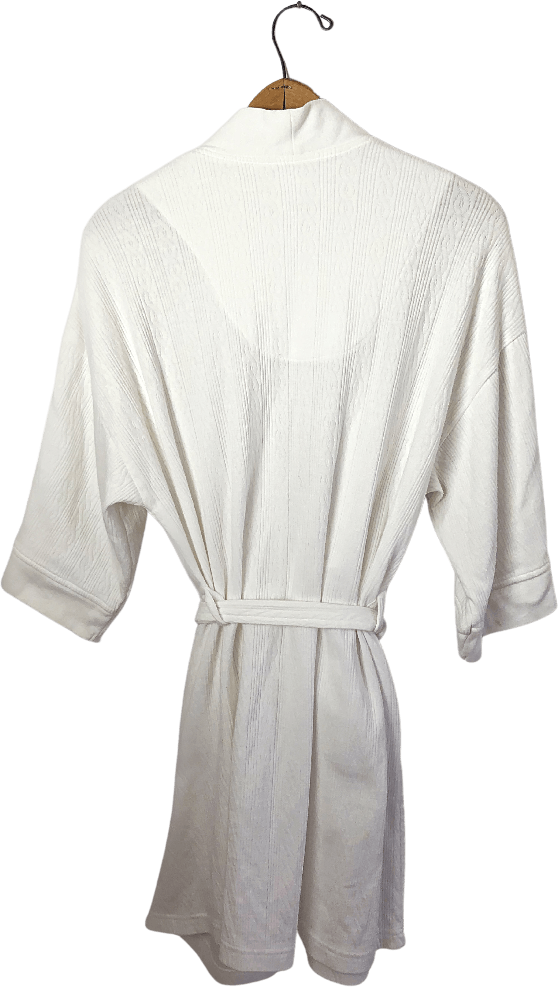 Vintage 90’s White Spa Short Robe with Pockets by Laura Ashley Shop THRILLING