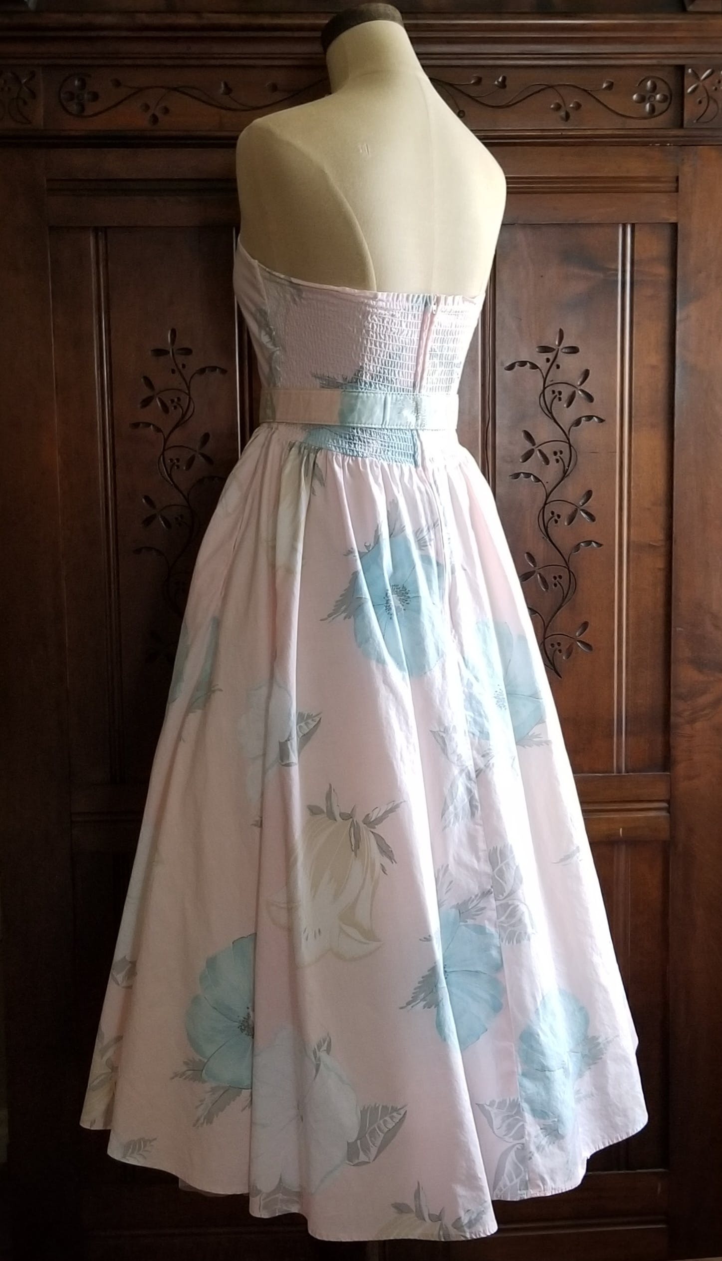 1980s CAROL ANDERSON Floral Shirtwaist Sundress with Pockets | x-small/small/medium