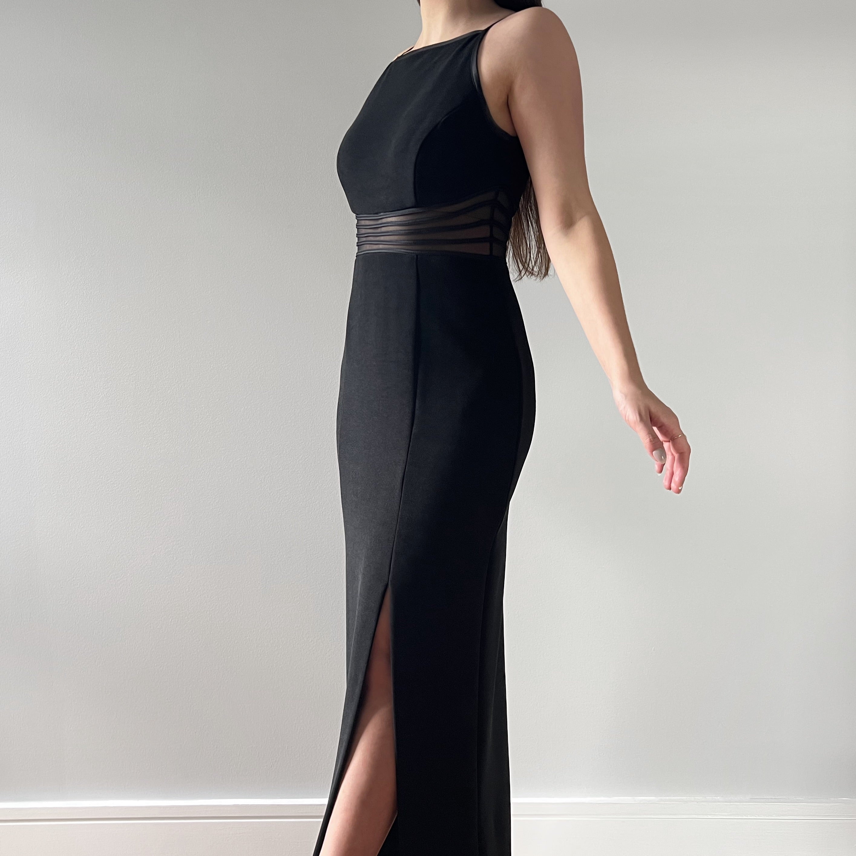Vintage 90s/00s Mesh Mid-section Maxi Dress By Betsy and Adam | Shop ...