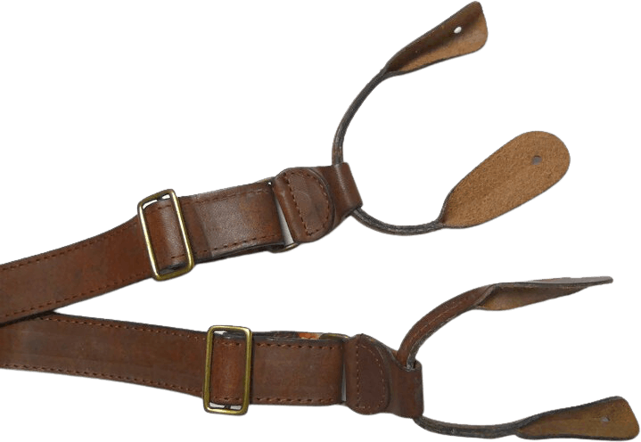 Vintage 80’s Leather Button Hole Suspender / Braces by Banana Republic ...