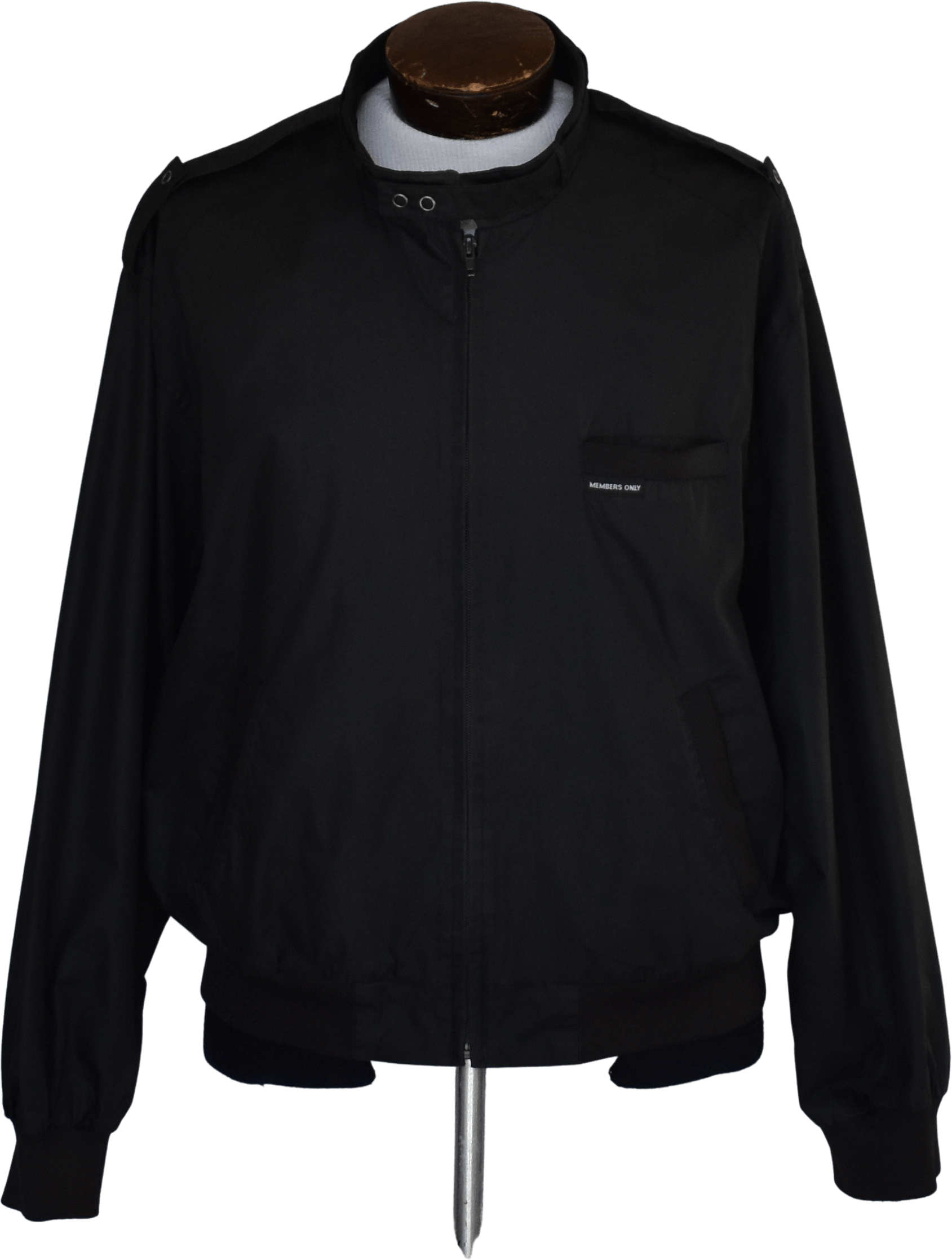 Vintage 90's Black Zip Front Light Jacket by Member's Only | Shop THRILLING
