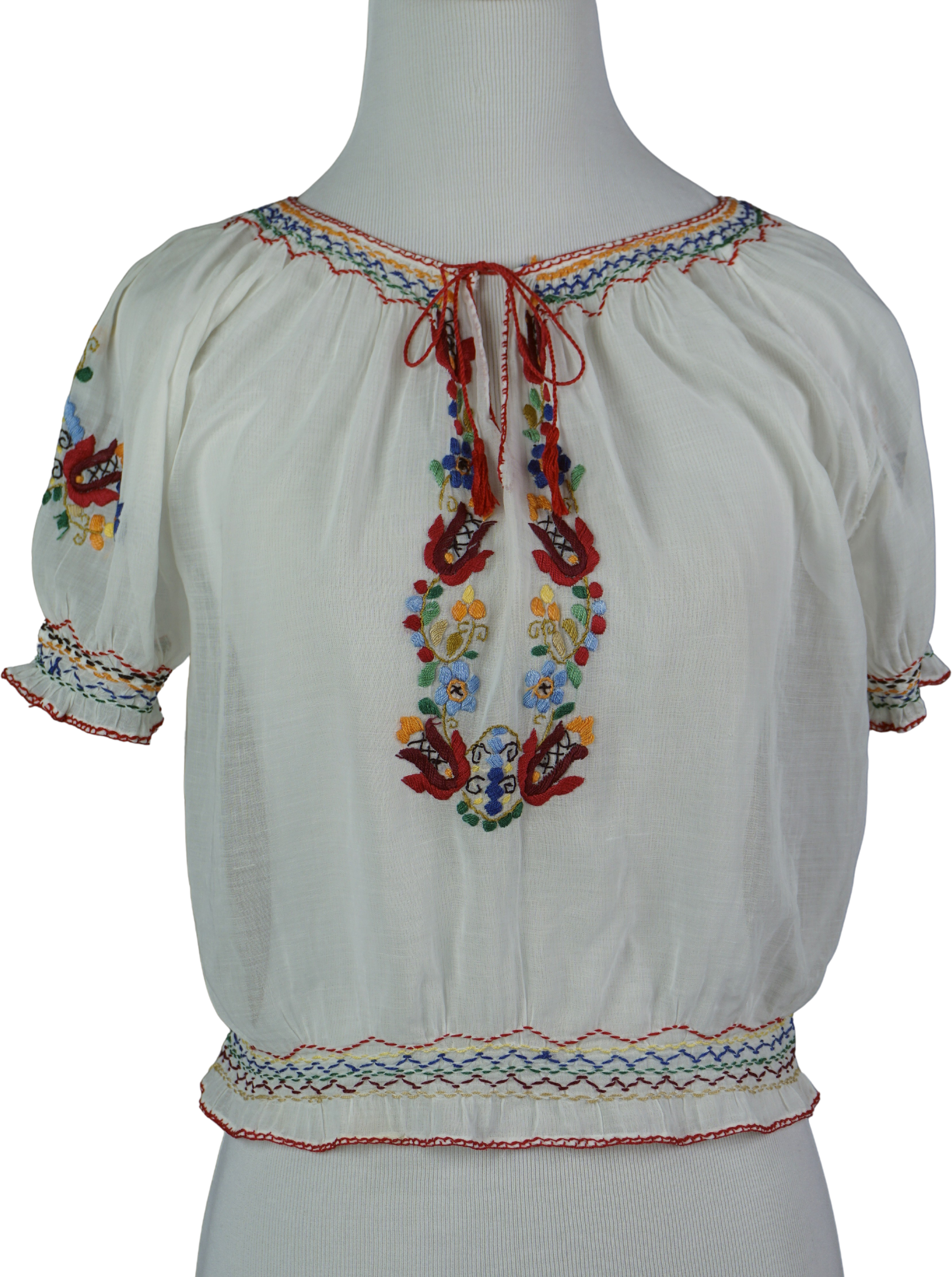 Greek hand-embroidered top - Shop homiselects Women's Tops - Pinkoi