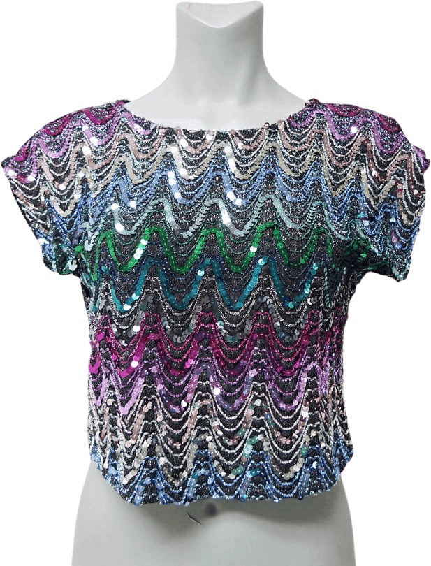 Vintage 80's Glittery Metallic Cropped Top by Rio | Shop THRILLING