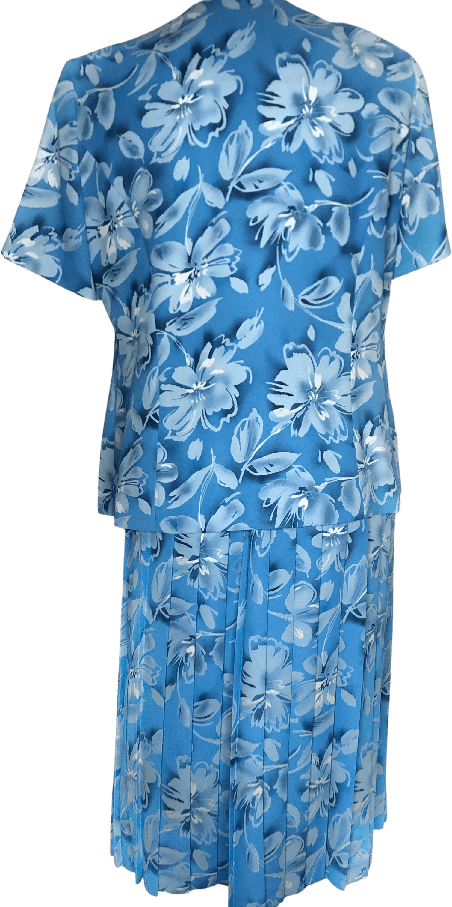 Vintage Light Blue Floral Skirt Suit by Leslie Fay | Shop THRILLING