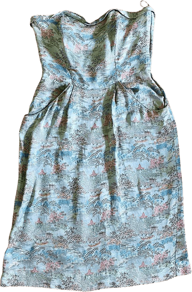 Vintage 50's Asian Inspired Silk Brocade Dress by Watamull's And ...