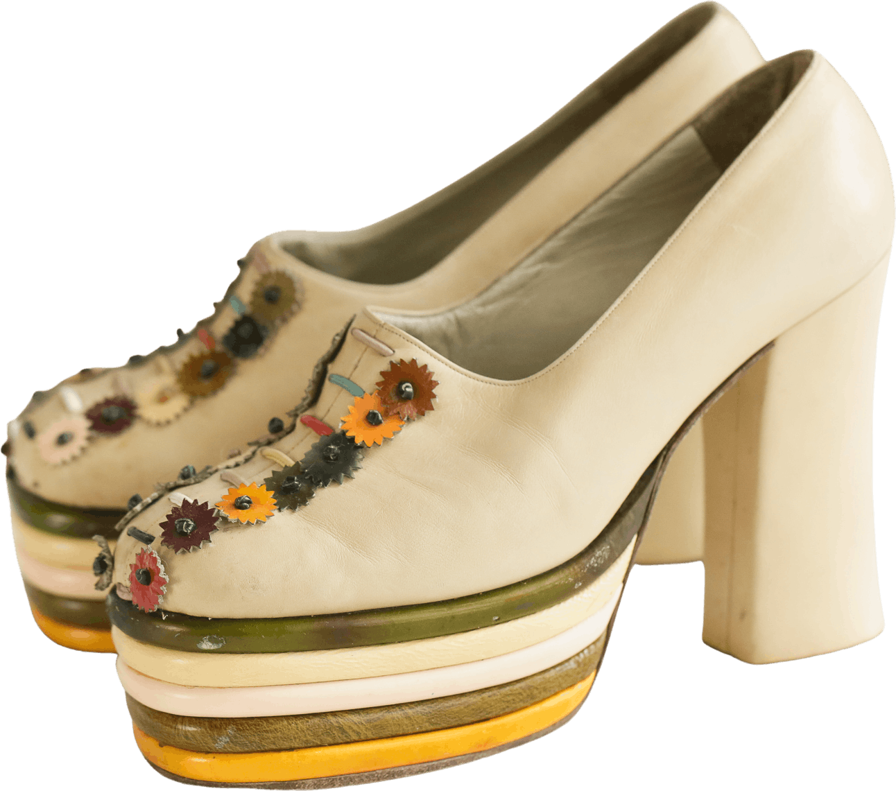 platform disco heels