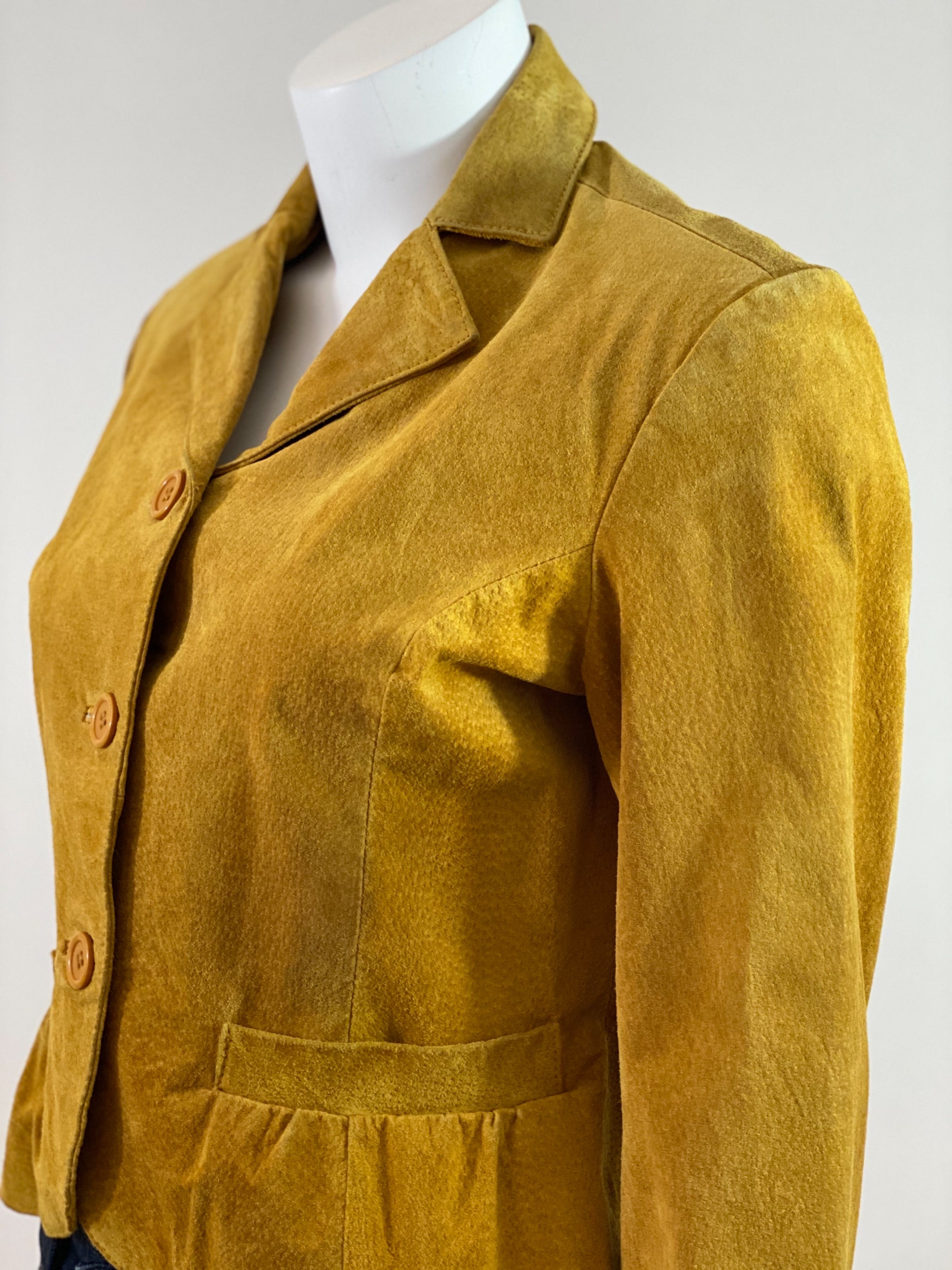 Vintage Mustard Suede Jacket by Metro Style Shop THRILLING