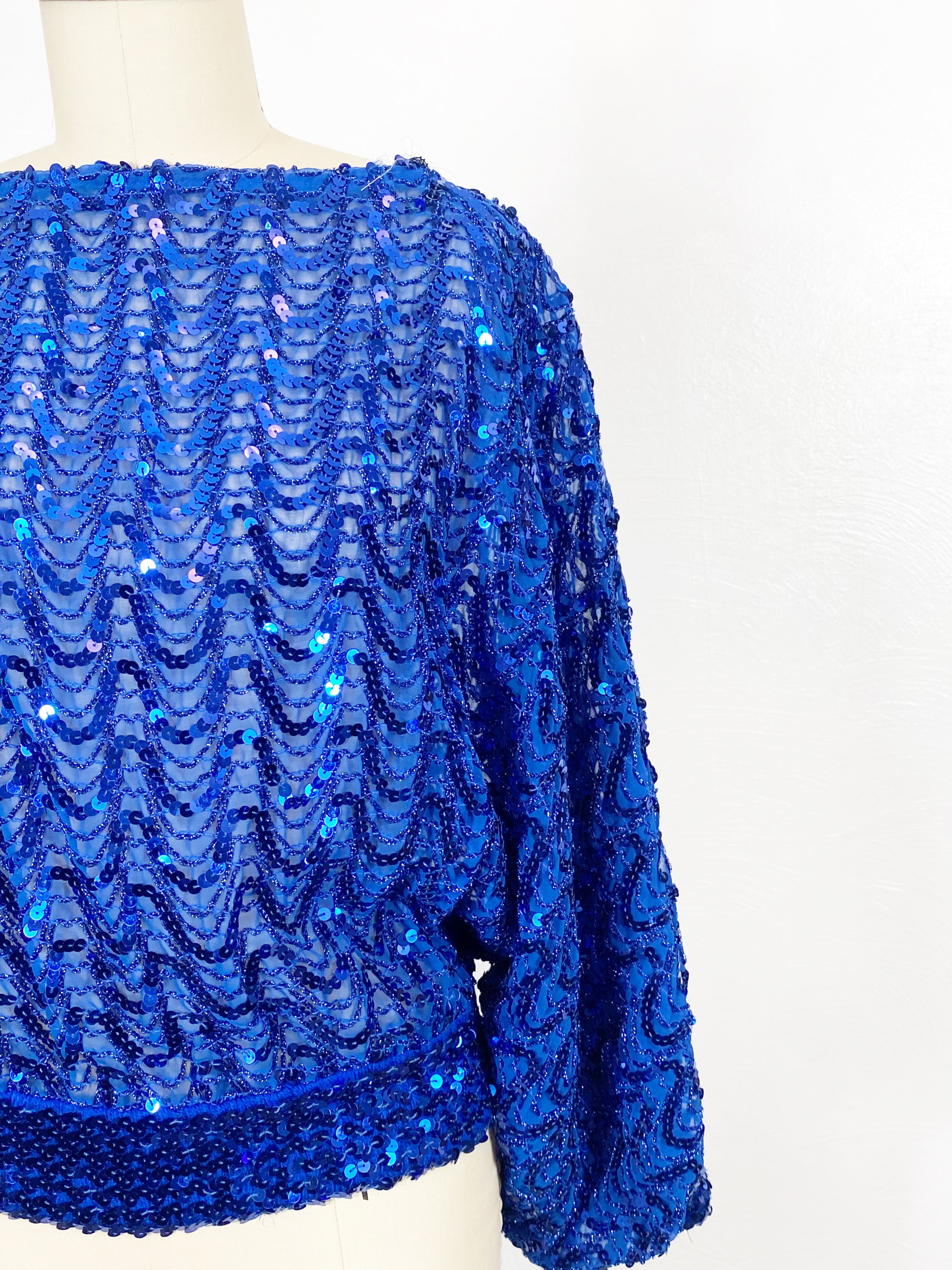 Débardeur Courrèges Vintage 70s/80s Bleu Rayé - Taille S, Fait En France