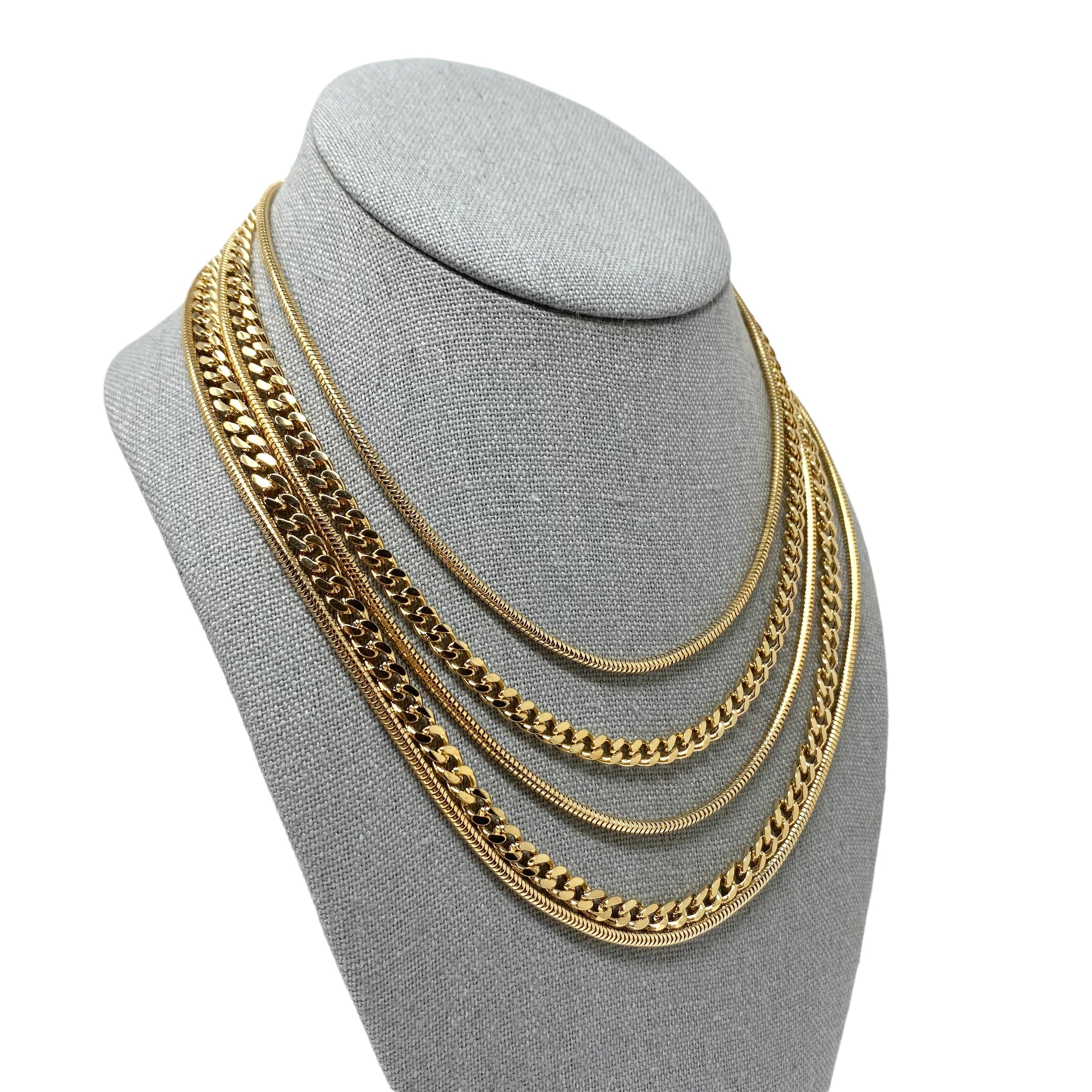 Vintage 80s Multistrand Gold Chain Necklace | Shop THRILLING