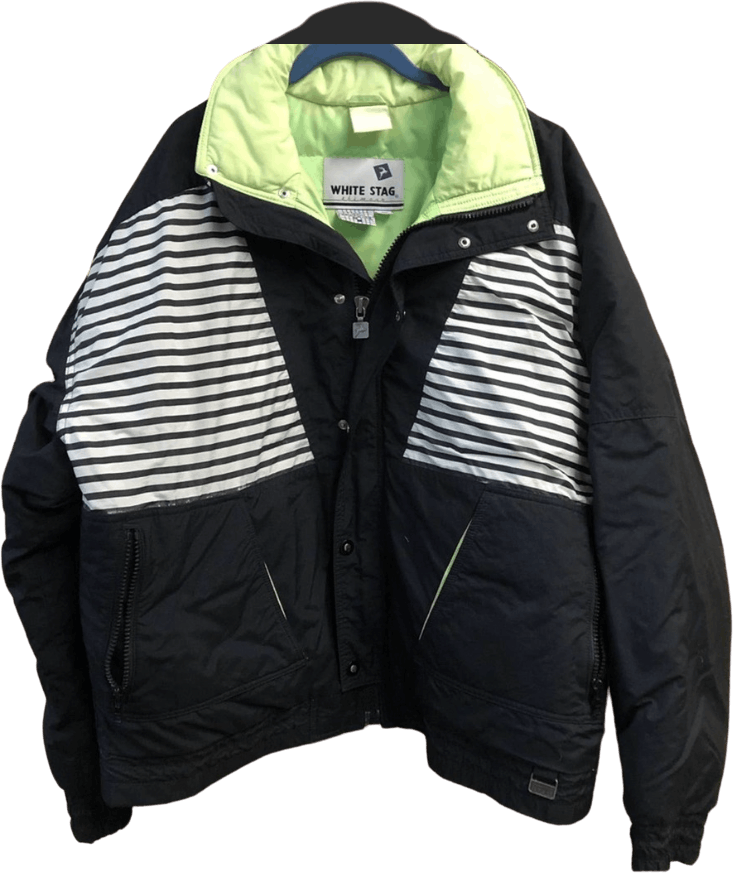 Vintage 90's Black and White Puffer Jacket by White Stag | Shop THRILLING