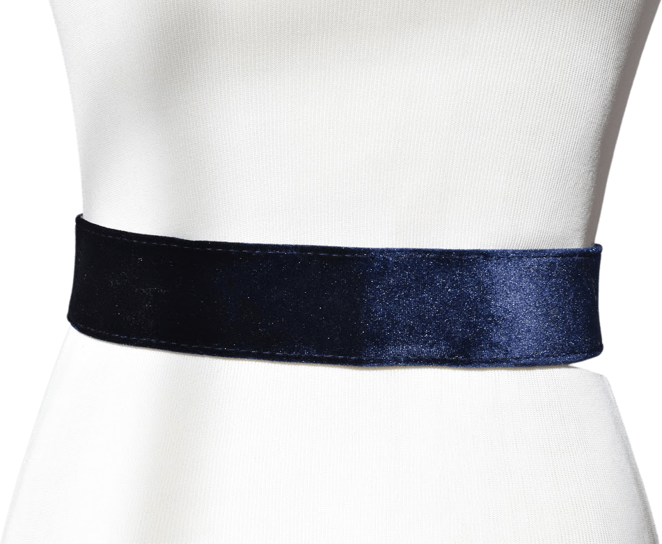 Vintage Navy Blue Velvet Belt | Shop THRILLING