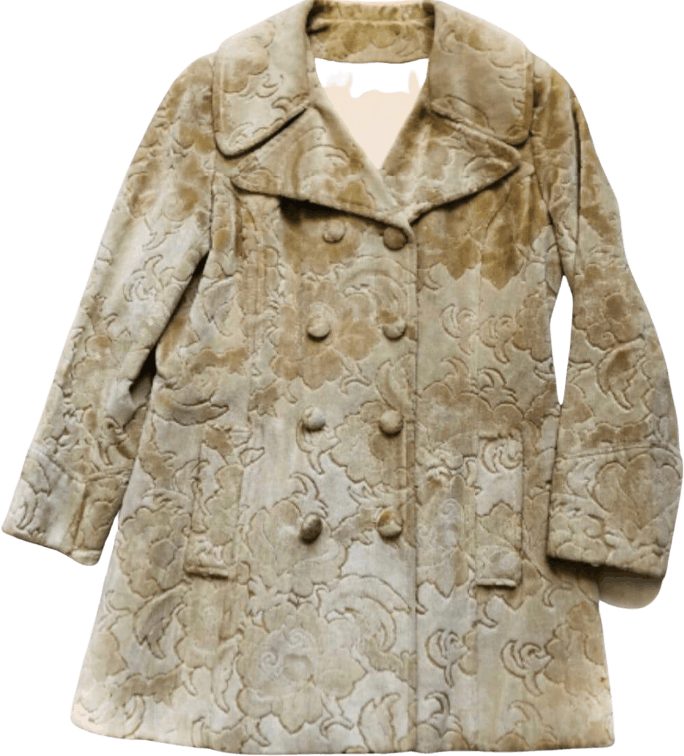 Vintage 60's Paisley Embossed Velour Peacoat | Shop THRILLING