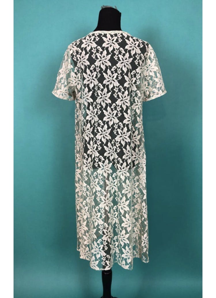 Vintage Green Floral Lace Evening Robe | Shop THRILLING