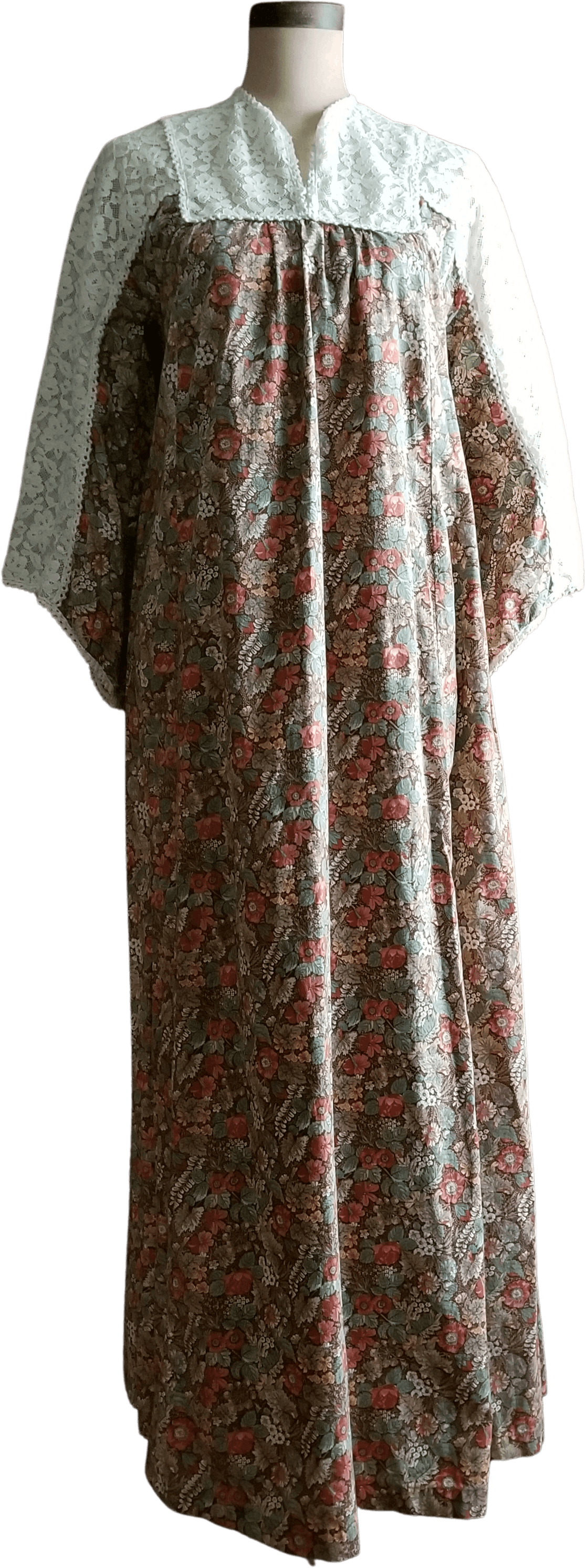 Vintage 70’s lace maxi dress M main image 0