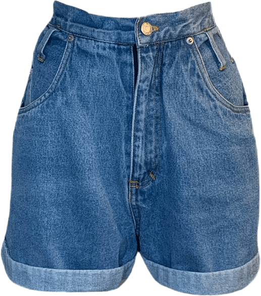Vintage 90’s High Waisted Denim Cuffed Shorts by Bon Mapique | Shop ...