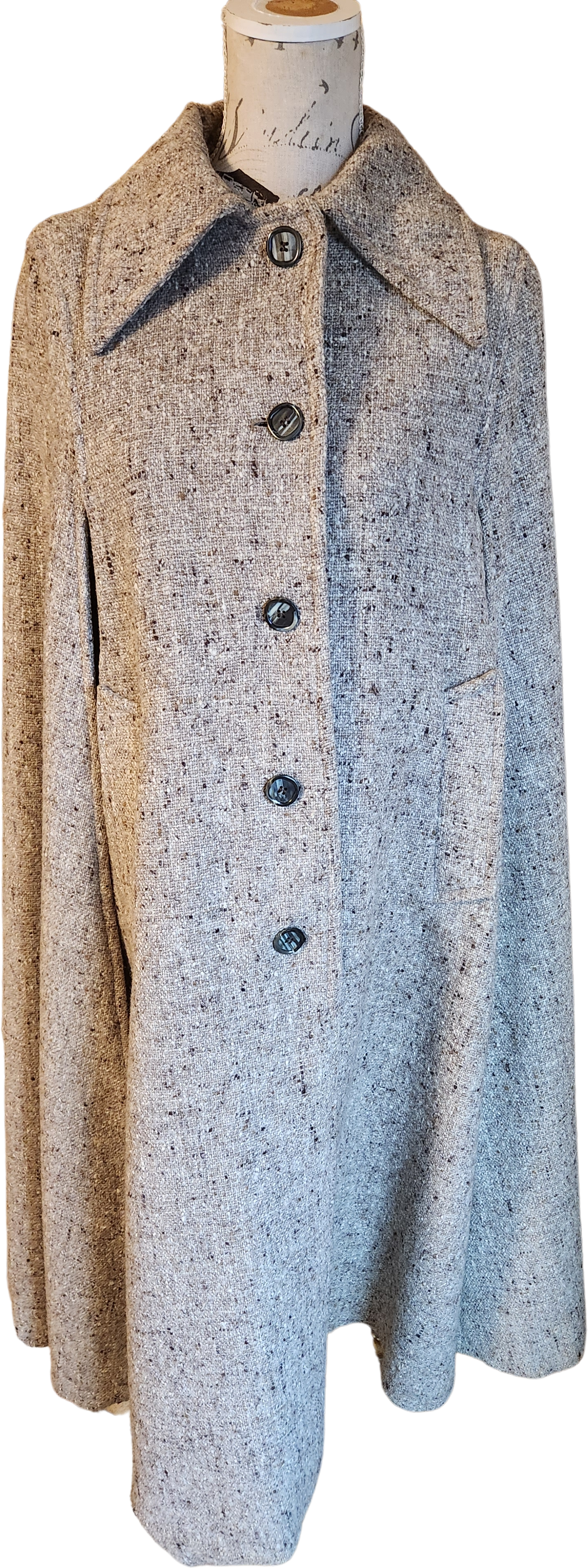 Vintage 70s Irish Donegal Tweed Cape By Jimmy Hourihan | Shop 