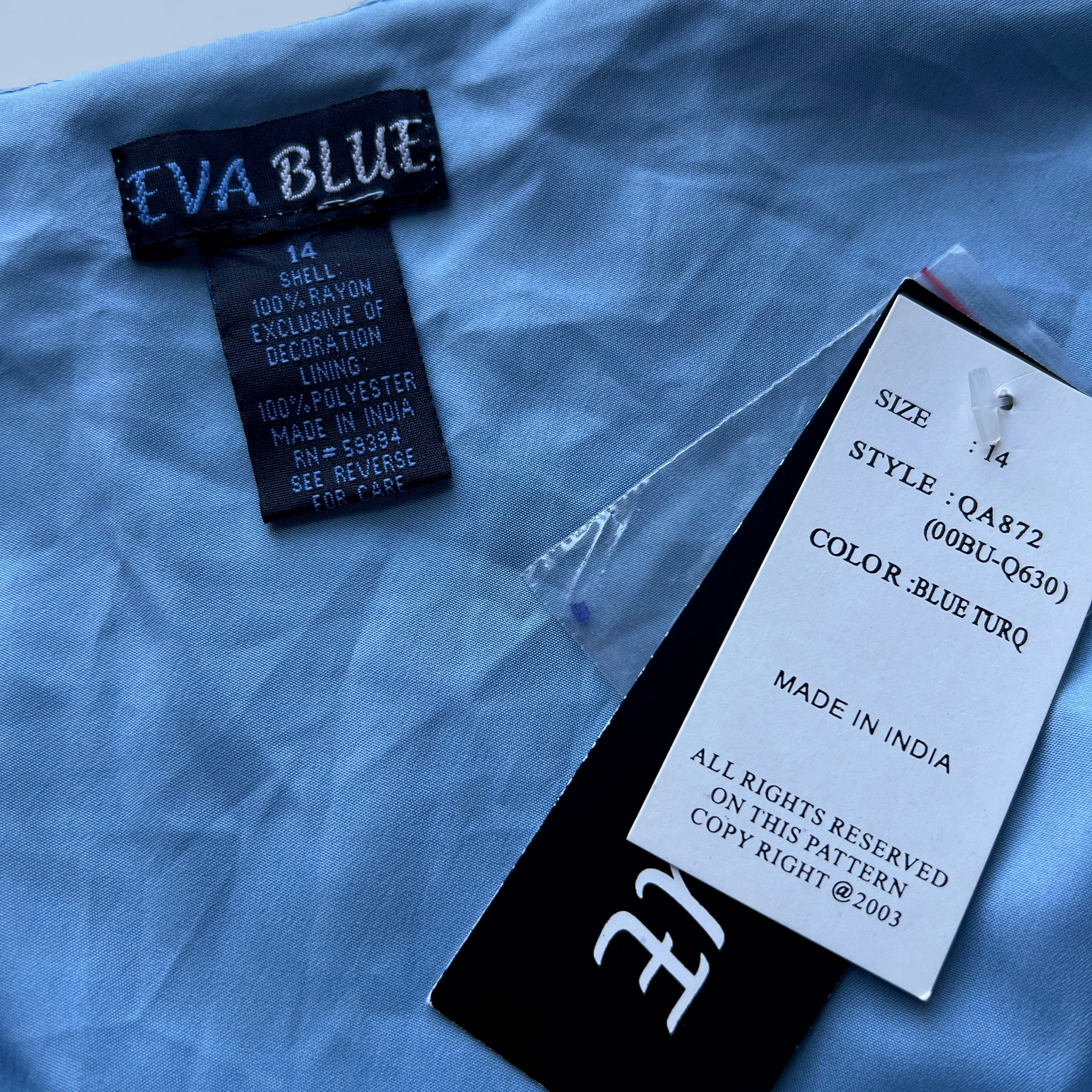 Vintage 00s Baby Blue Floral Maxi Dress By Eva Blue | Shop THRILLING