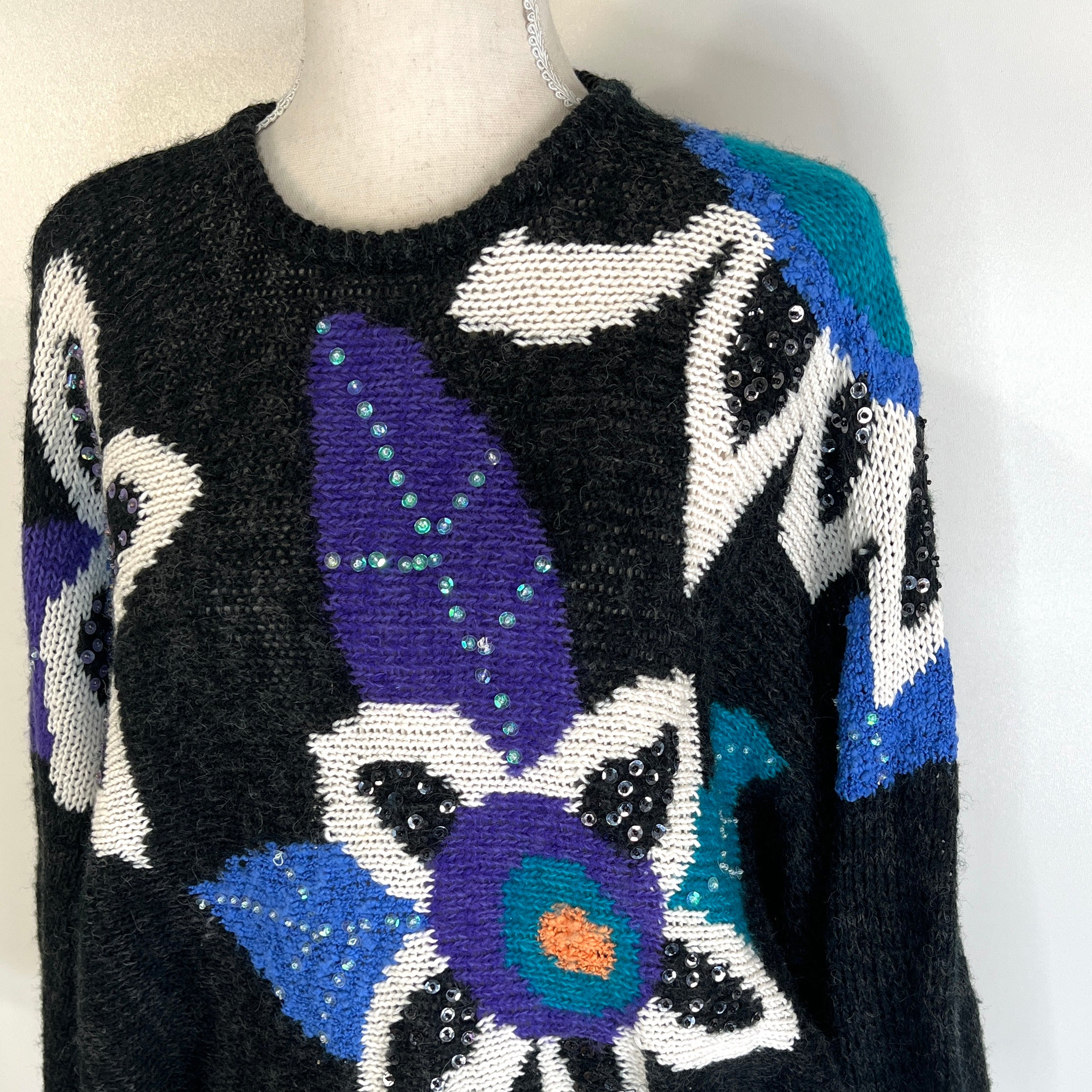 Vintage 80s Graphic Floral Sweater Kidcore By Mariea Kim | Shop THRILLING