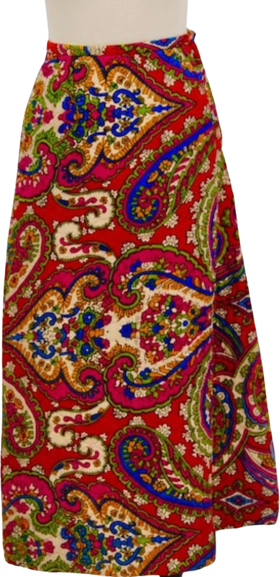 Vintage Red Paisley Quilted Skirt | Shop THRILLING