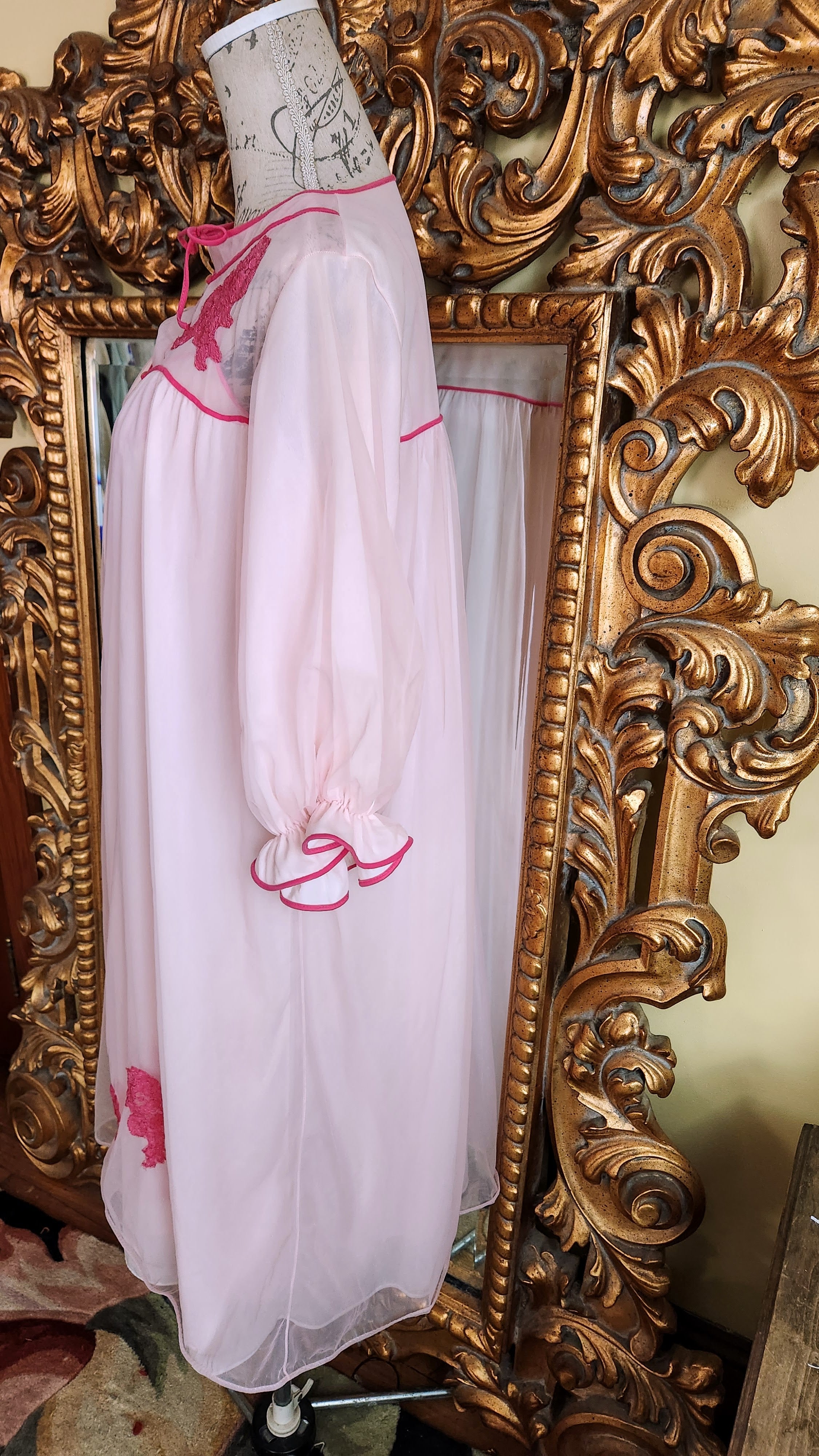 Vintage 50s/60s Two Tone Pink Chiffon Peignoir Set By Van Raalte | Shop ...
