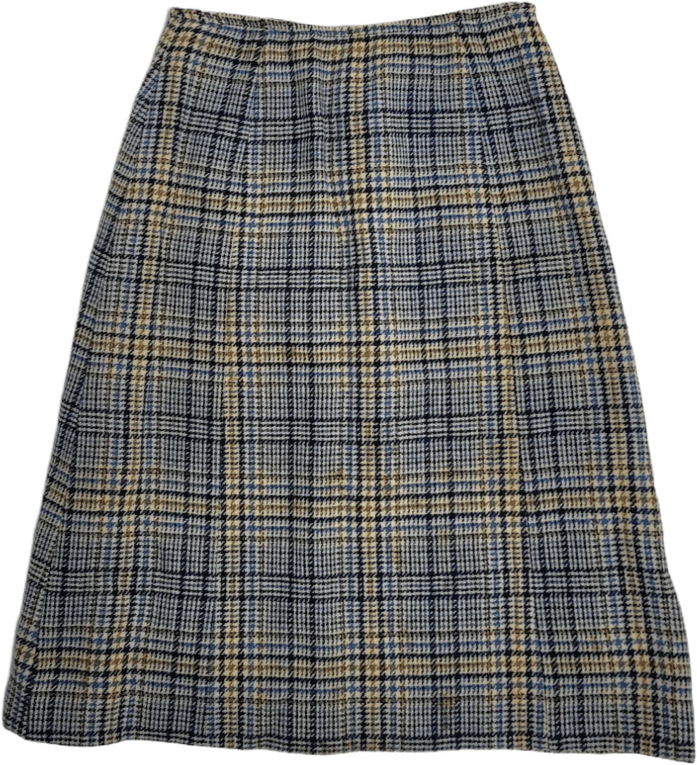 Vintage 70's Academia Plaid Wool Pencil Skirt by Pendleton | Shop THRILLING