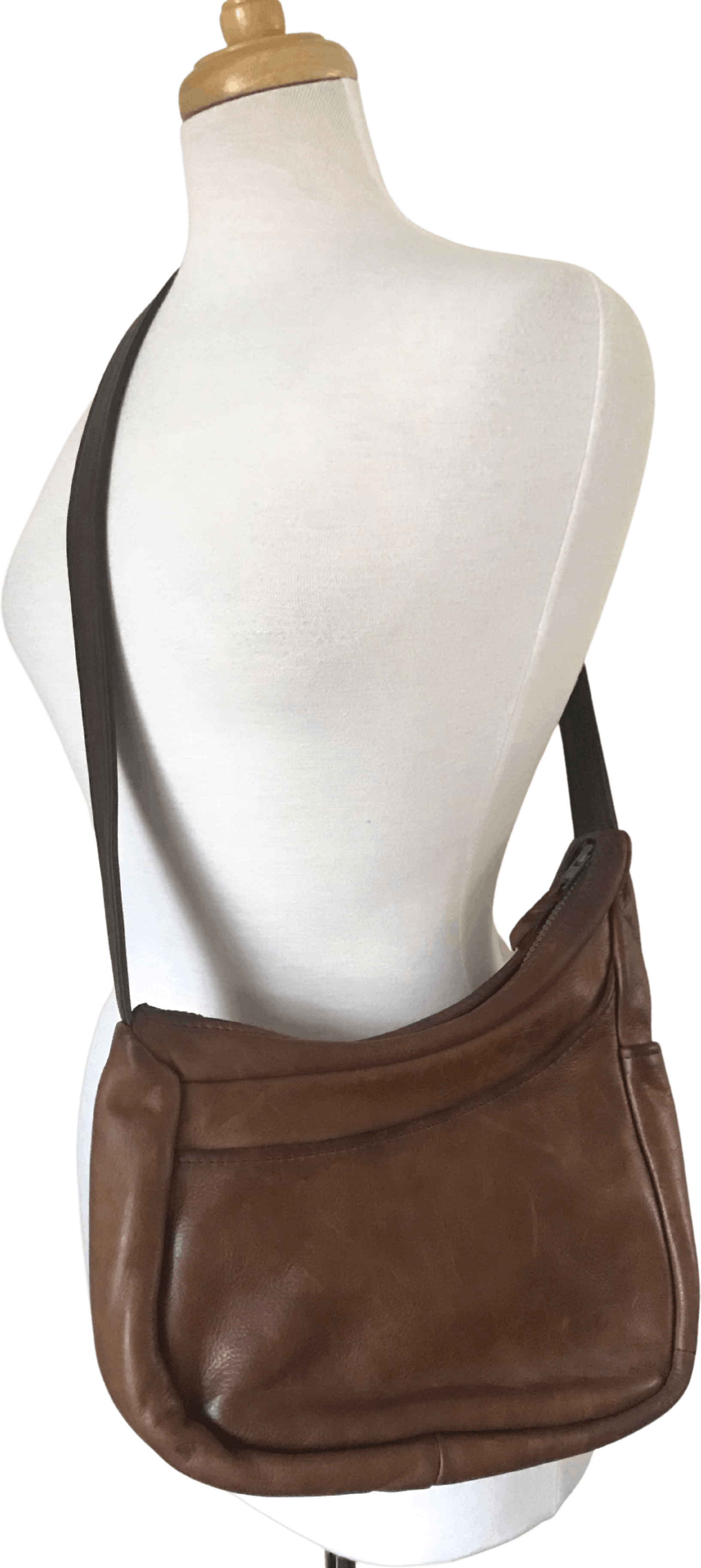 Vintage Brown Leather Shoulder Bag Shop THRILLING