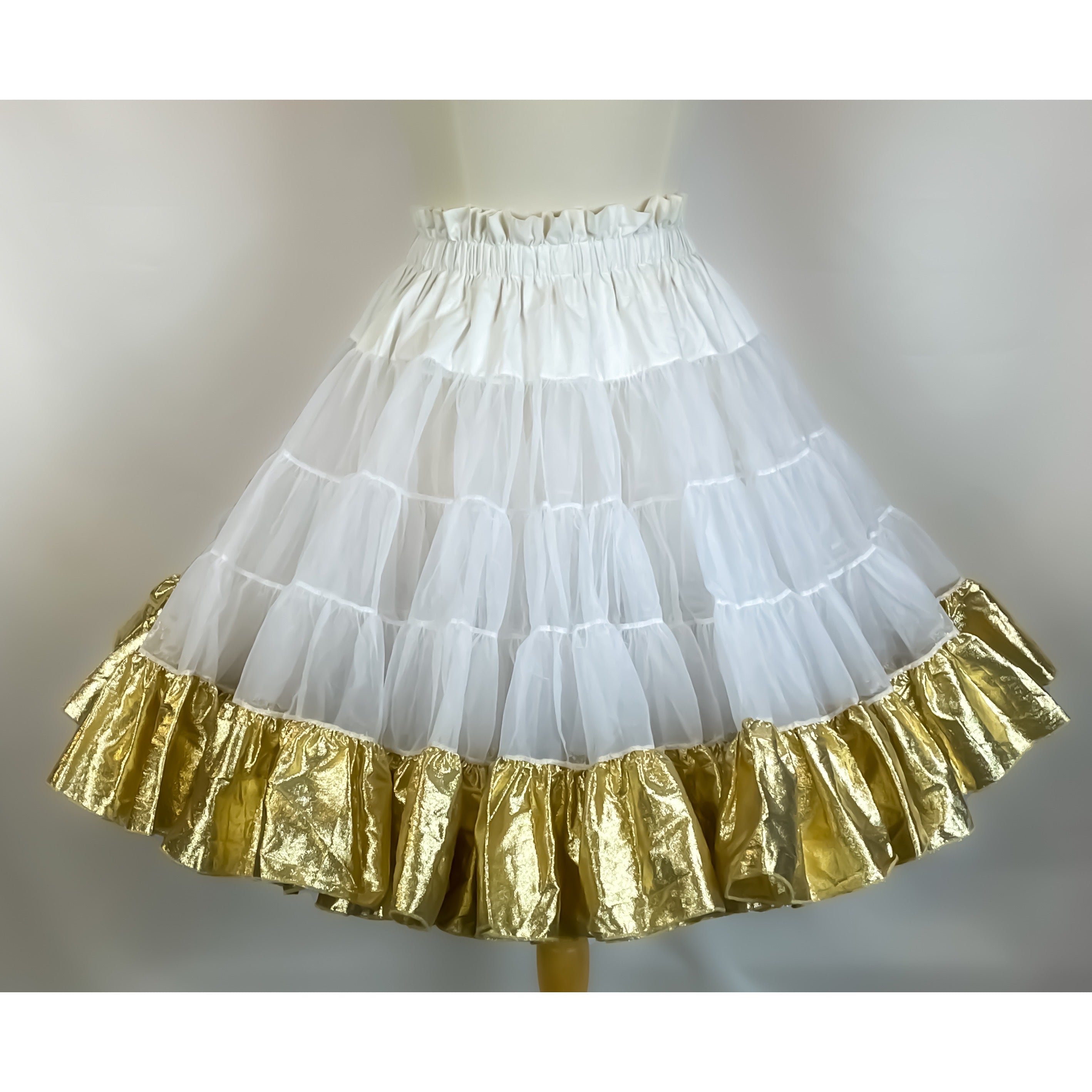 Vintage 70s/80s Gold Metallic Trim Double Layer Crinoline By Malco ...