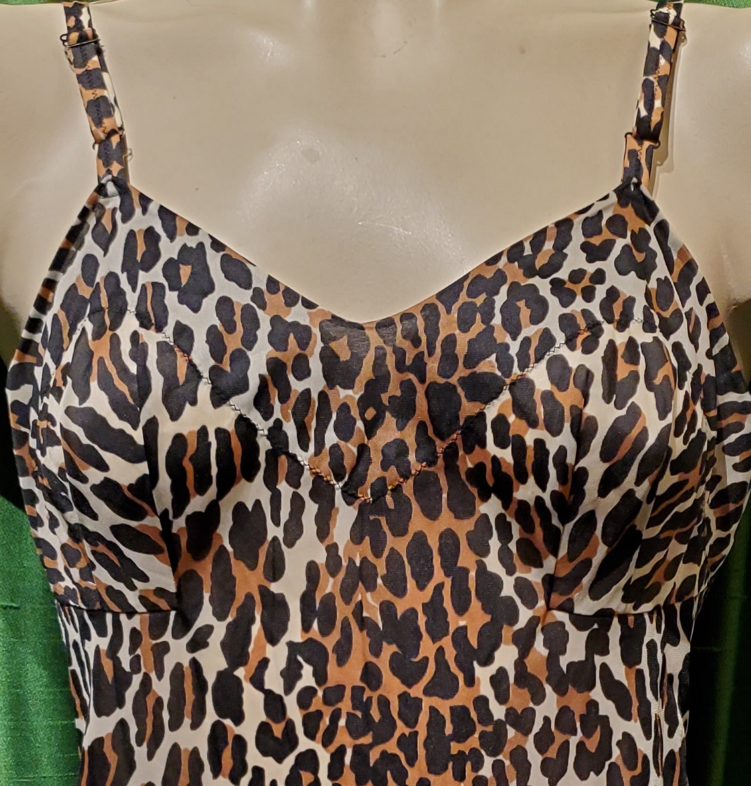 Vintage 60’s Leopard Print Zig Zag Hem Slip Dress by Vanity Fair | Shop ...