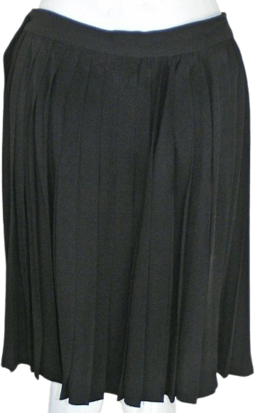 Vintage 80's Black Accordion Pleated Skirt with Golden Buttons by ...
