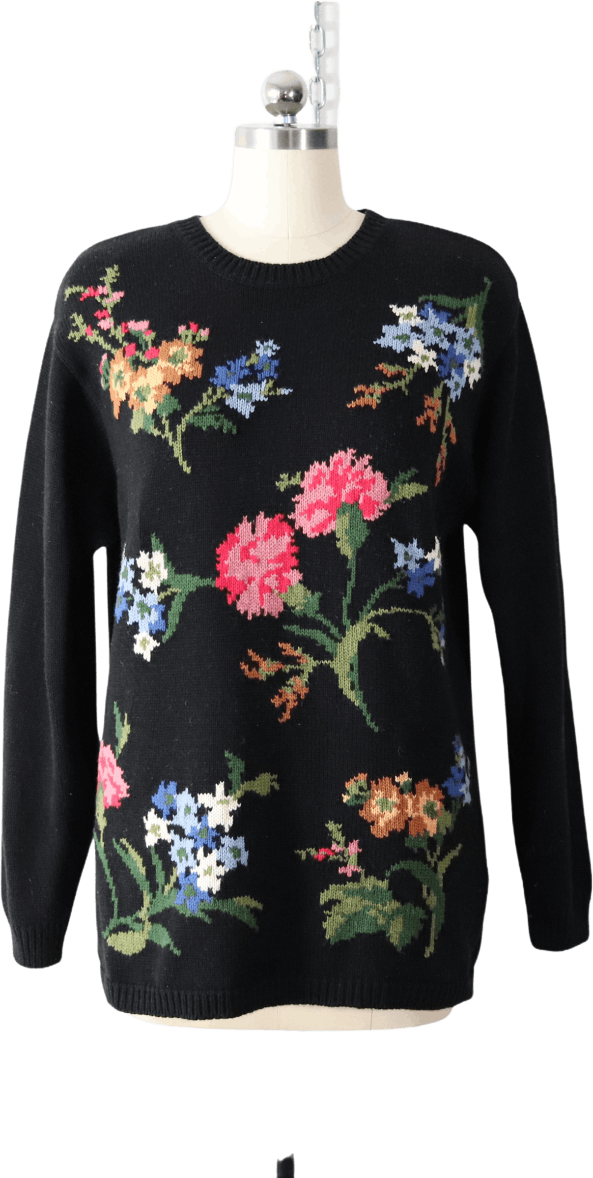 Vintage 90's Botanical Floral Knit Sweater by Jh Collectibles | Shop ...