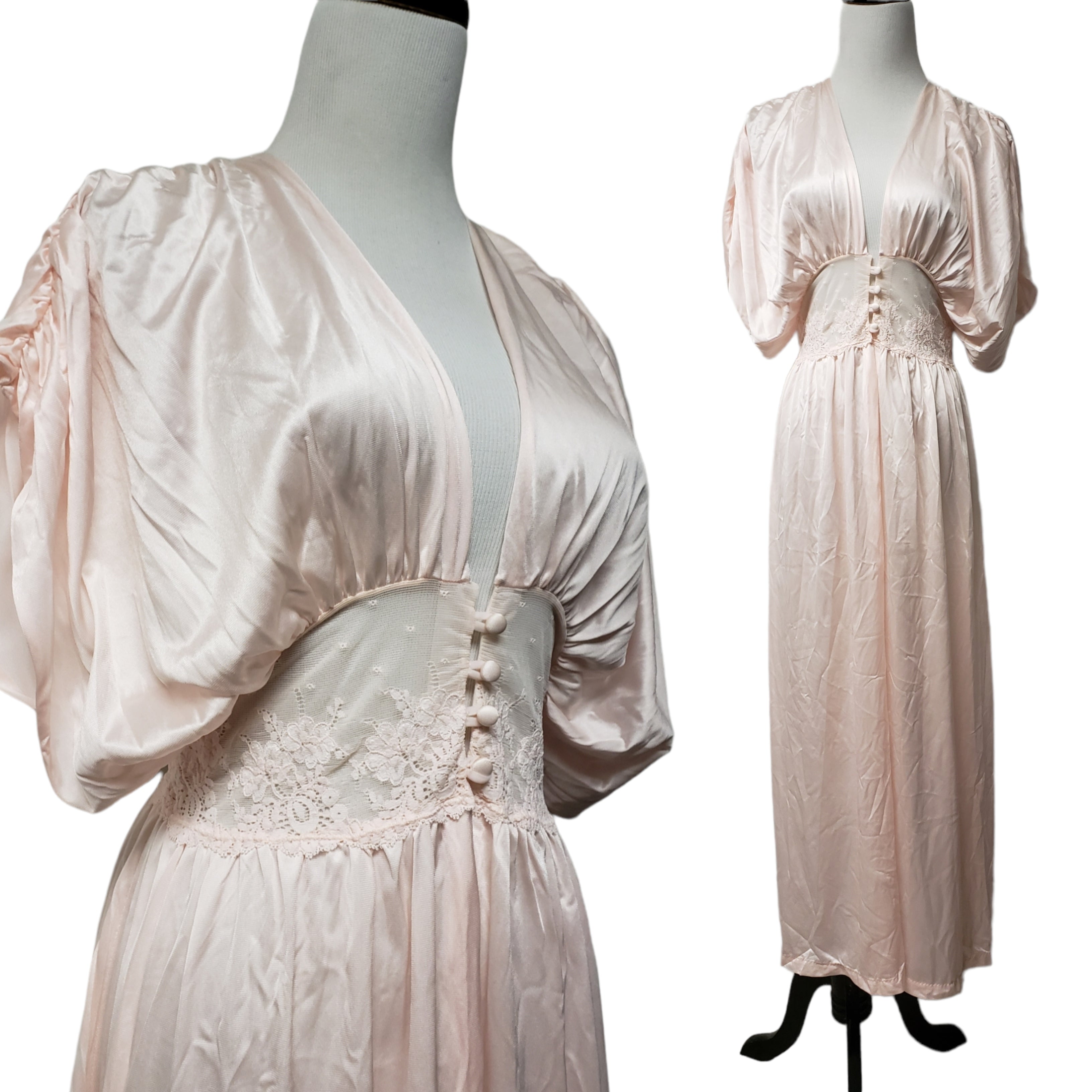 Vintage 80s/90s Sheer Nylon Peignoir Robe By Olga | Shop THRILLING