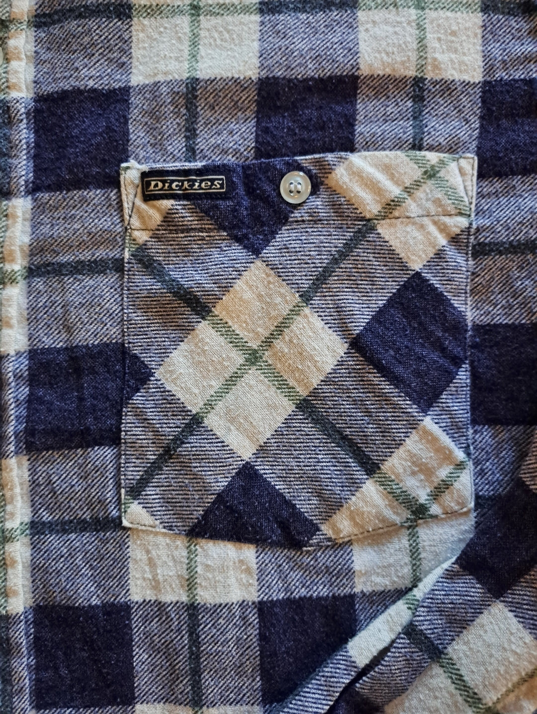 Vintage 90s Classic Plaid Flannel Button Up By Dickies | Shop THRILLING