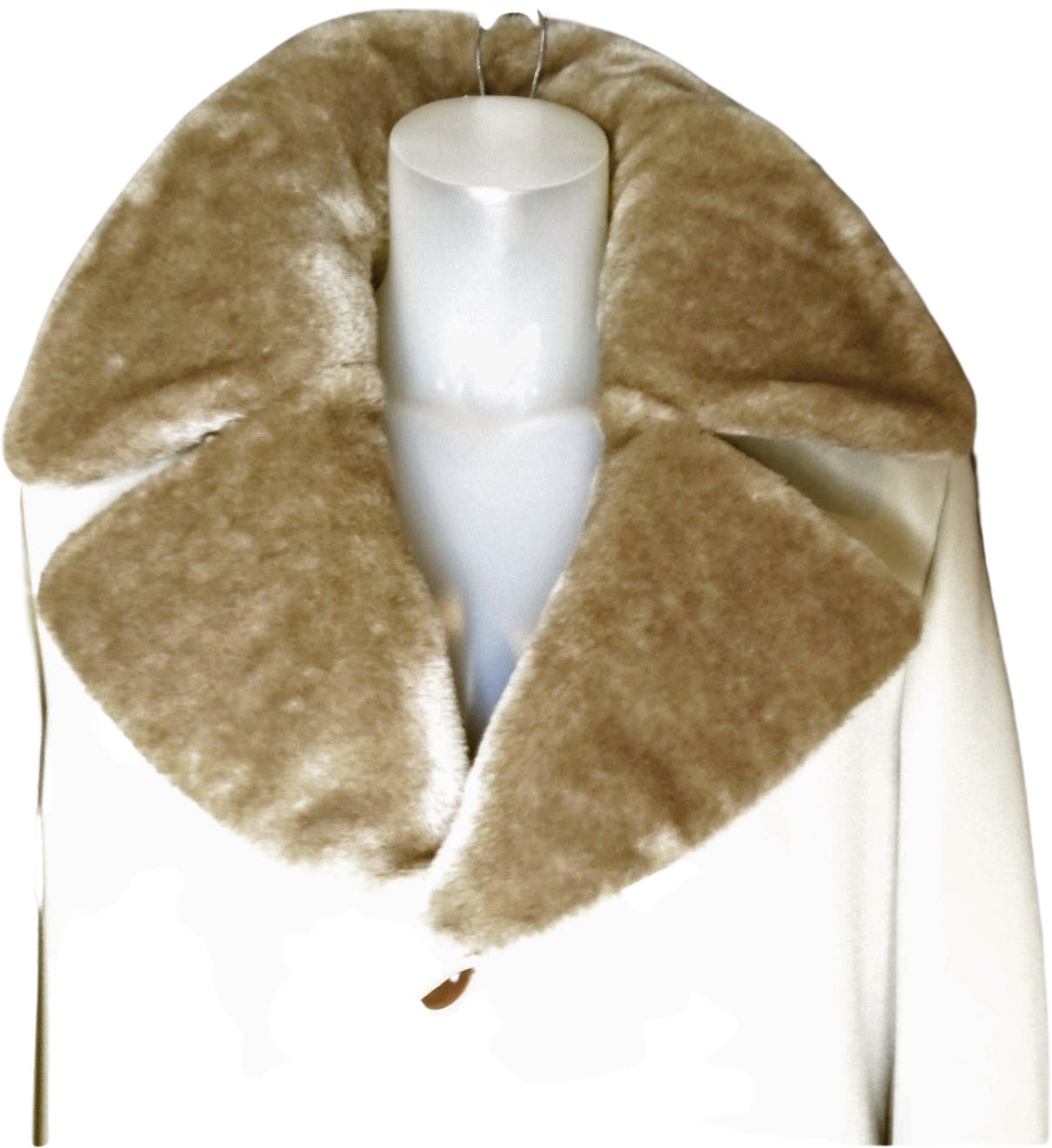 Vintage 60s Mens Winter Coat Faux Fur Collar Fur Lining 40 Reg By