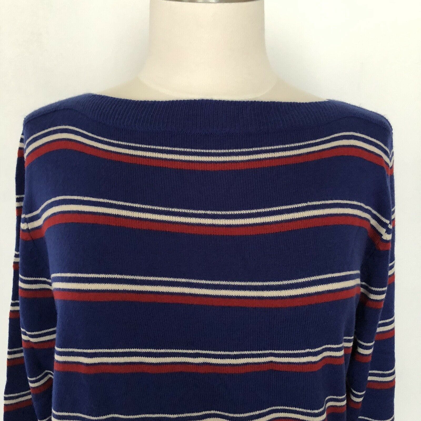 Vintage 70's/80's Blue Red and White Striped Sweater | Shop THRILLING
