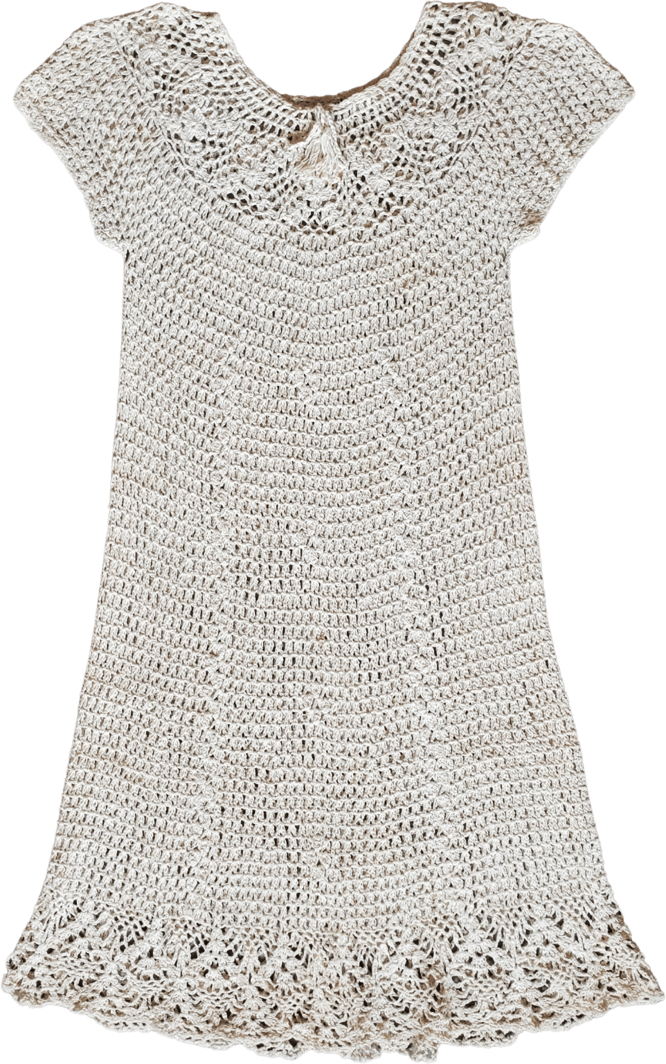 Vintage 30's Ivory Crochet Dress Shop THRILLING